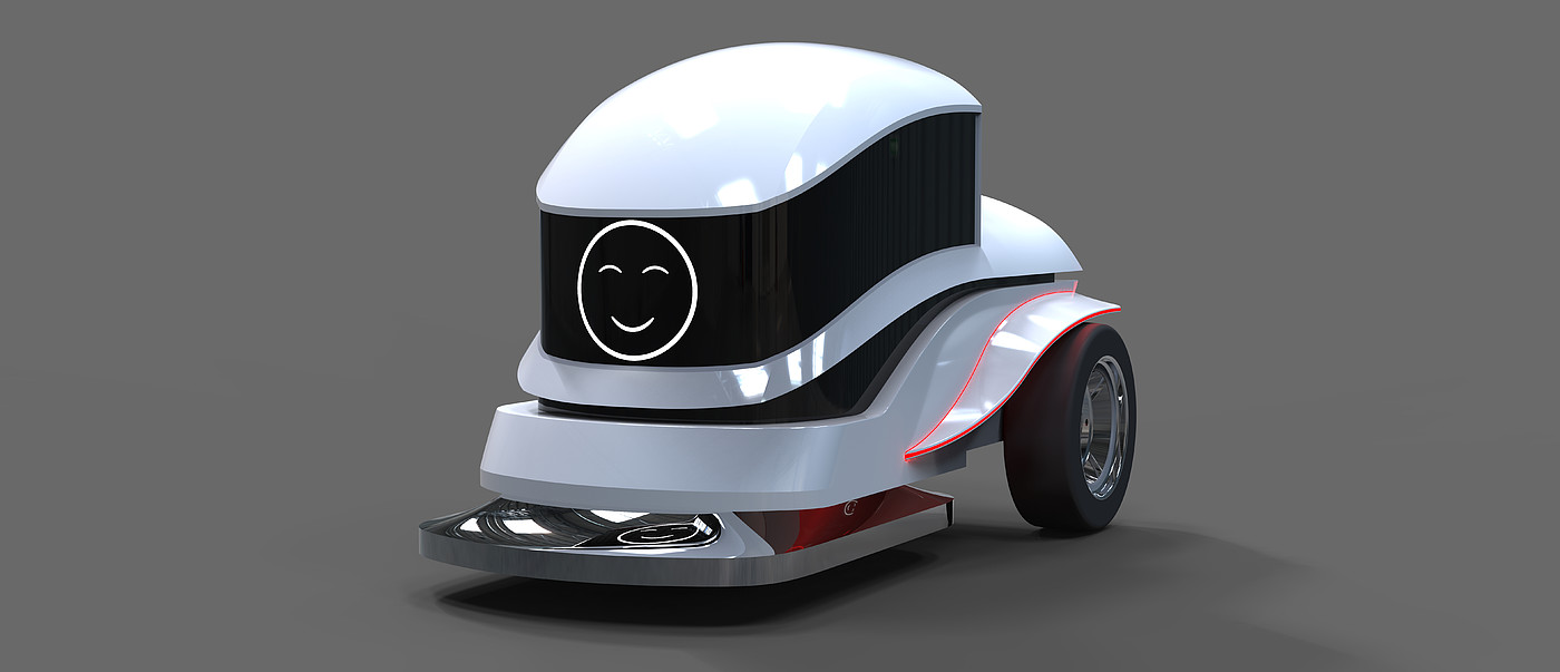 unmanned sweeper，interactive，conceptual design，Small Equipment Appearance Design Appearance，