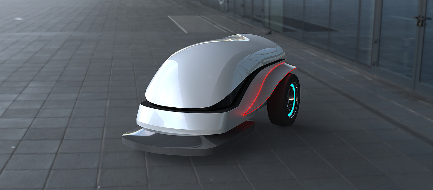 unmanned sweeper，interactive，conceptual design，Small Equipment Appearance Design Appearance，