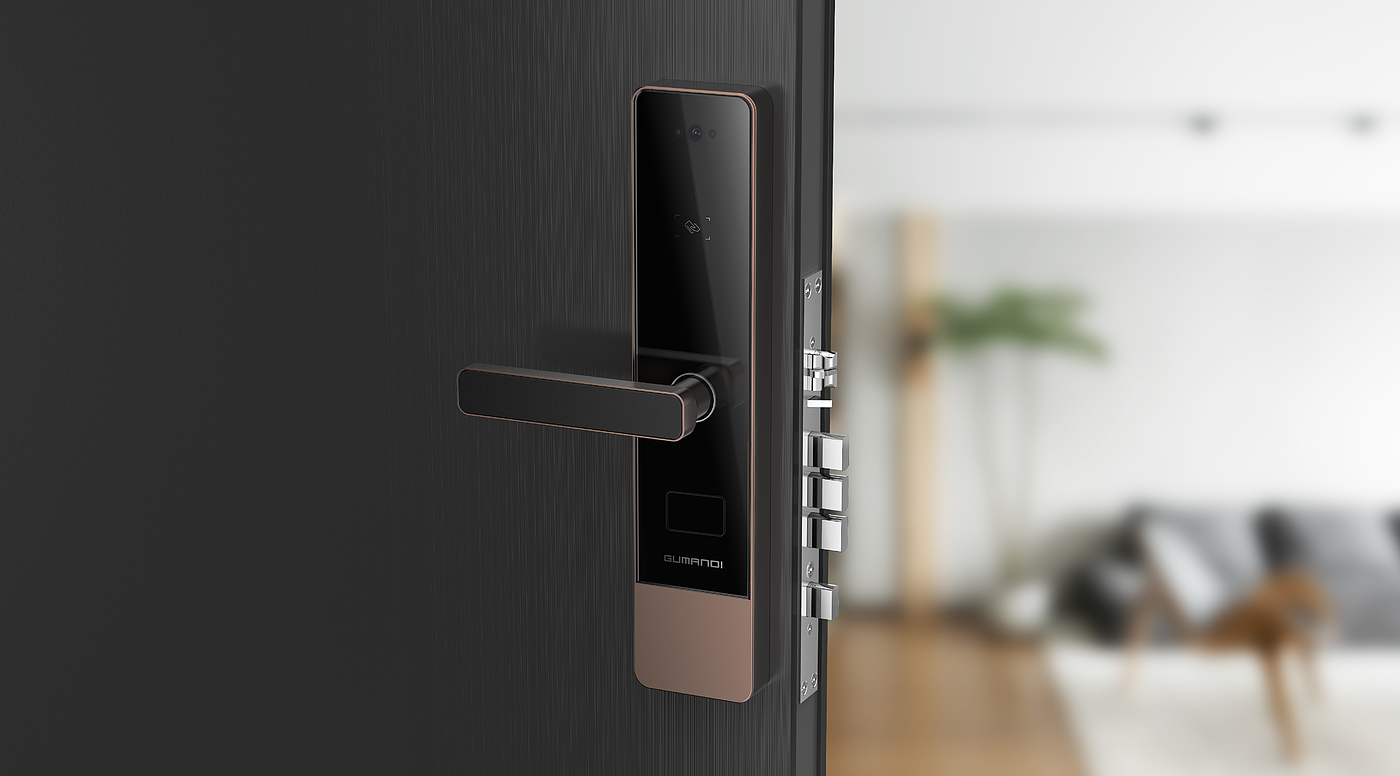 Product design, smart home, smart door lock, simple，