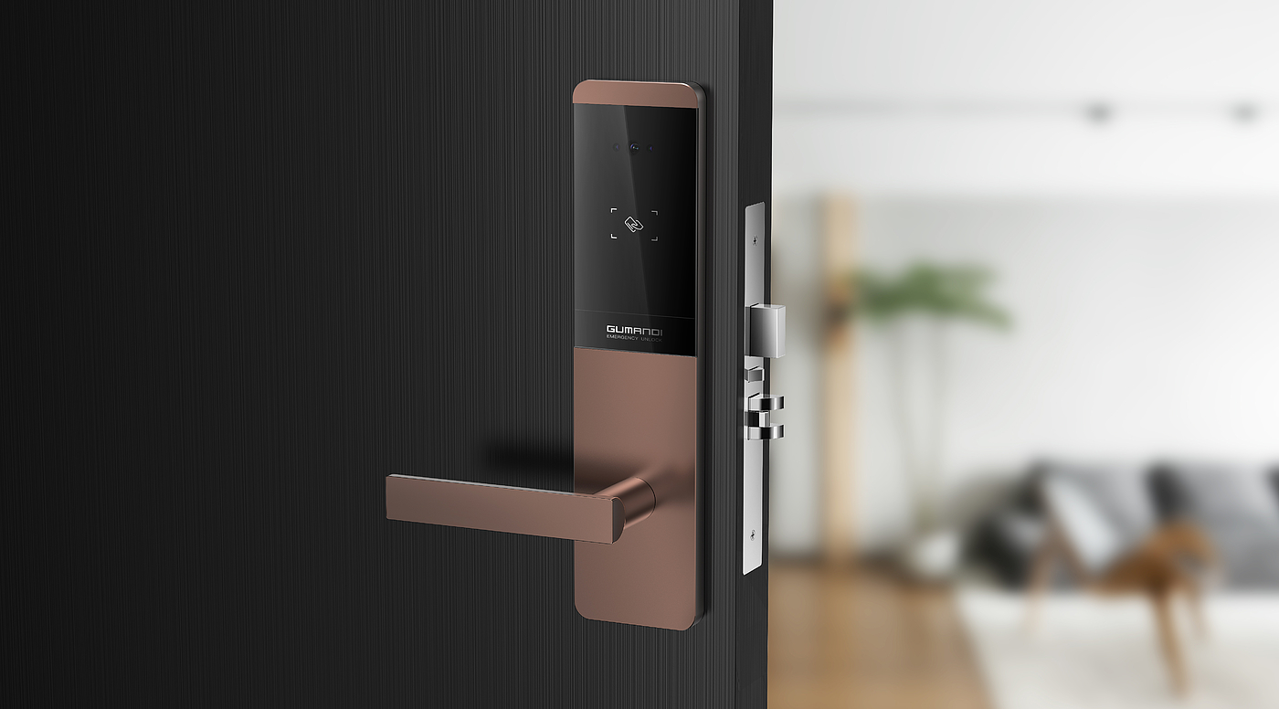 Product design, smart home, smart door lock, simple，