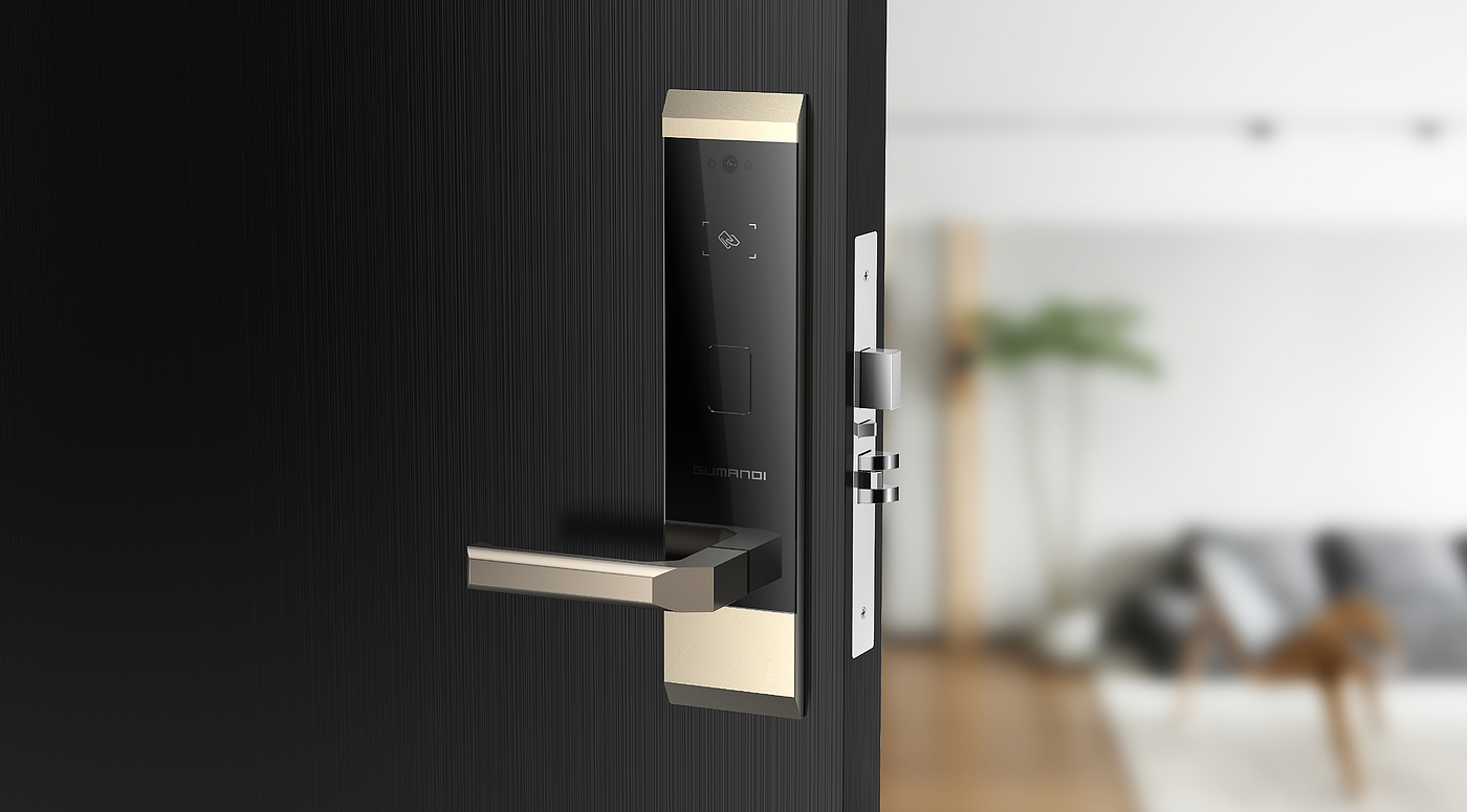 Product design, smart home, smart door lock, simple，