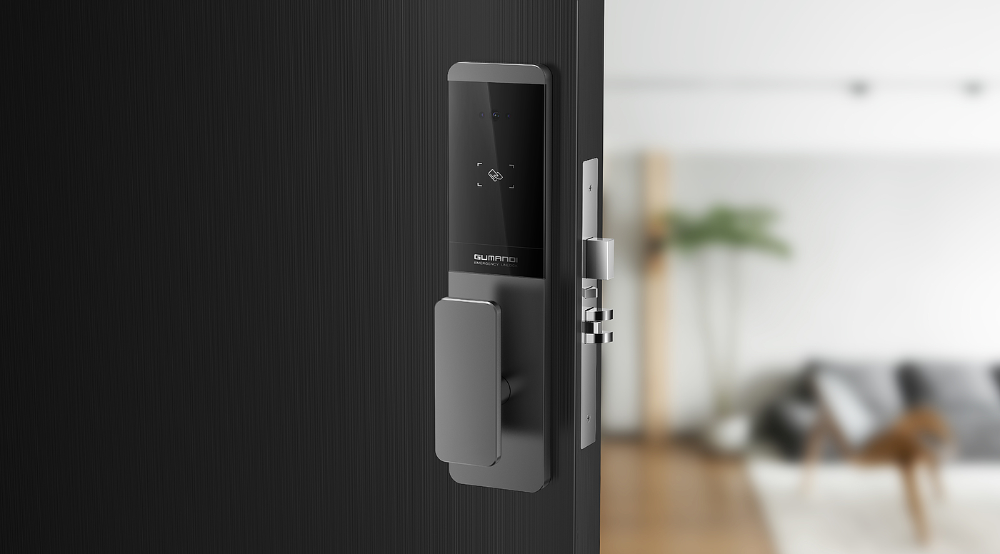 Product design, smart home, smart door lock, simple，