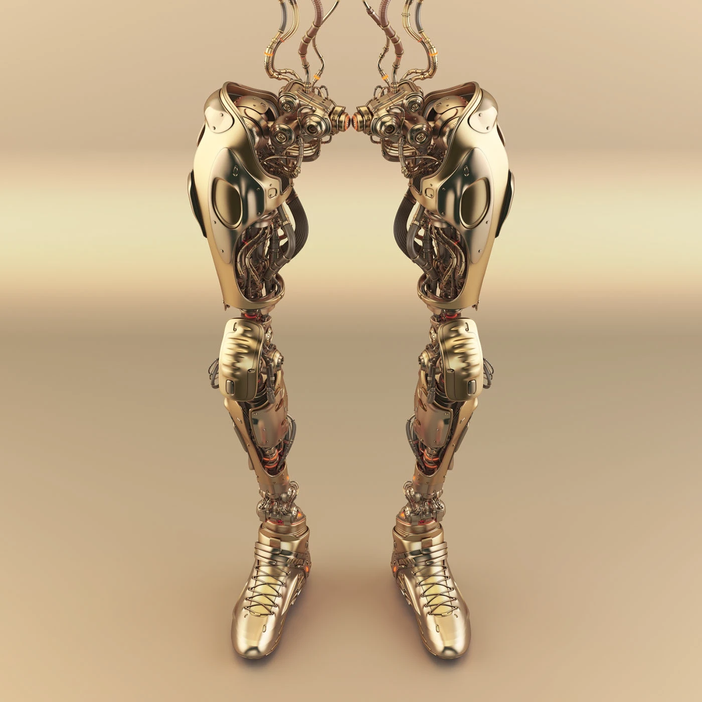 Legs，Machine legs，golden，Sense of future，science and technology，