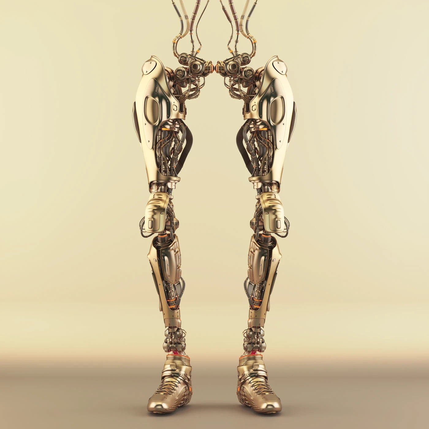 Legs，Machine legs，golden，Sense of future，science and technology，