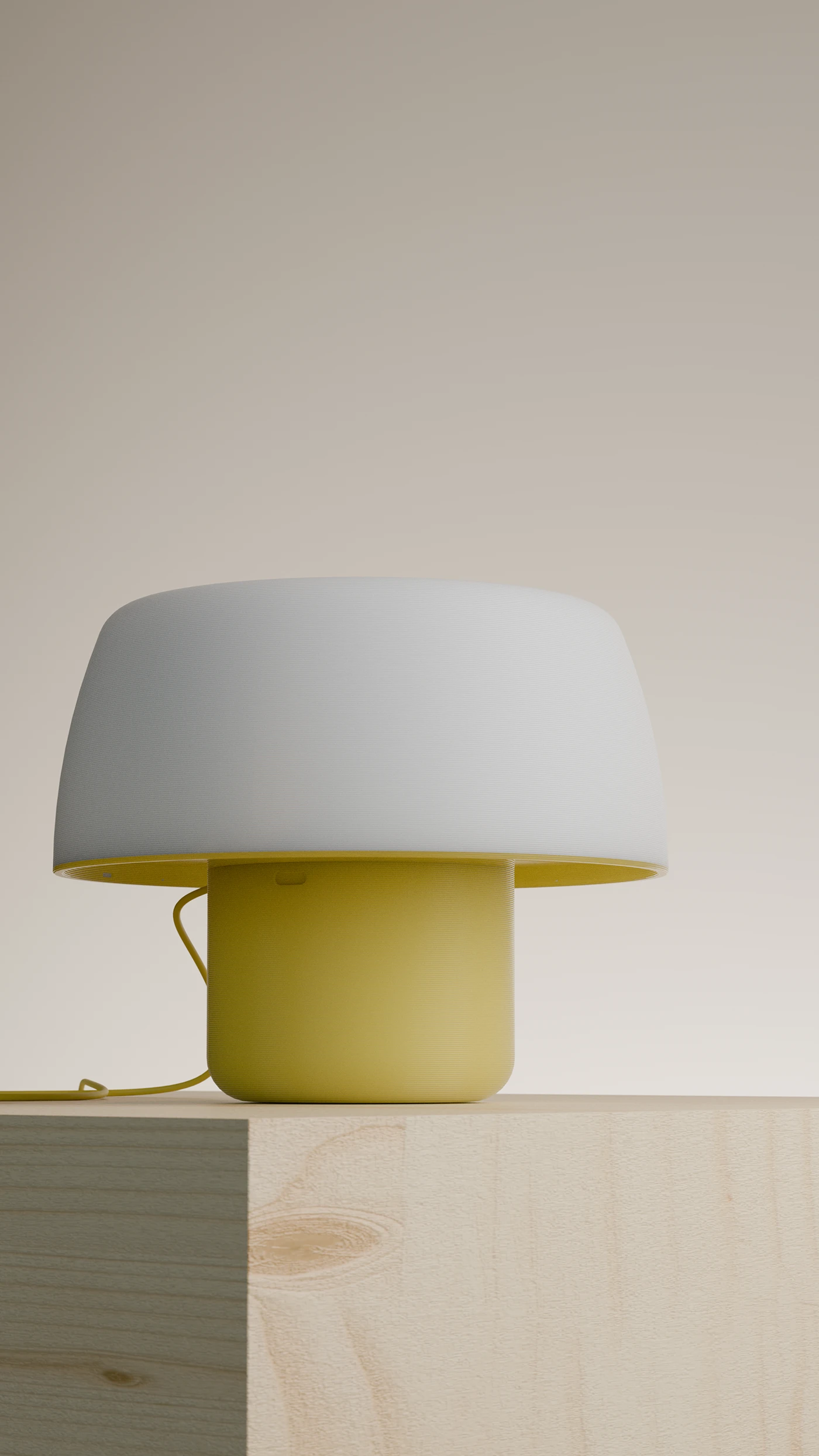 Desk lamp，3D printing，Mushroom，curiosity，affinity，