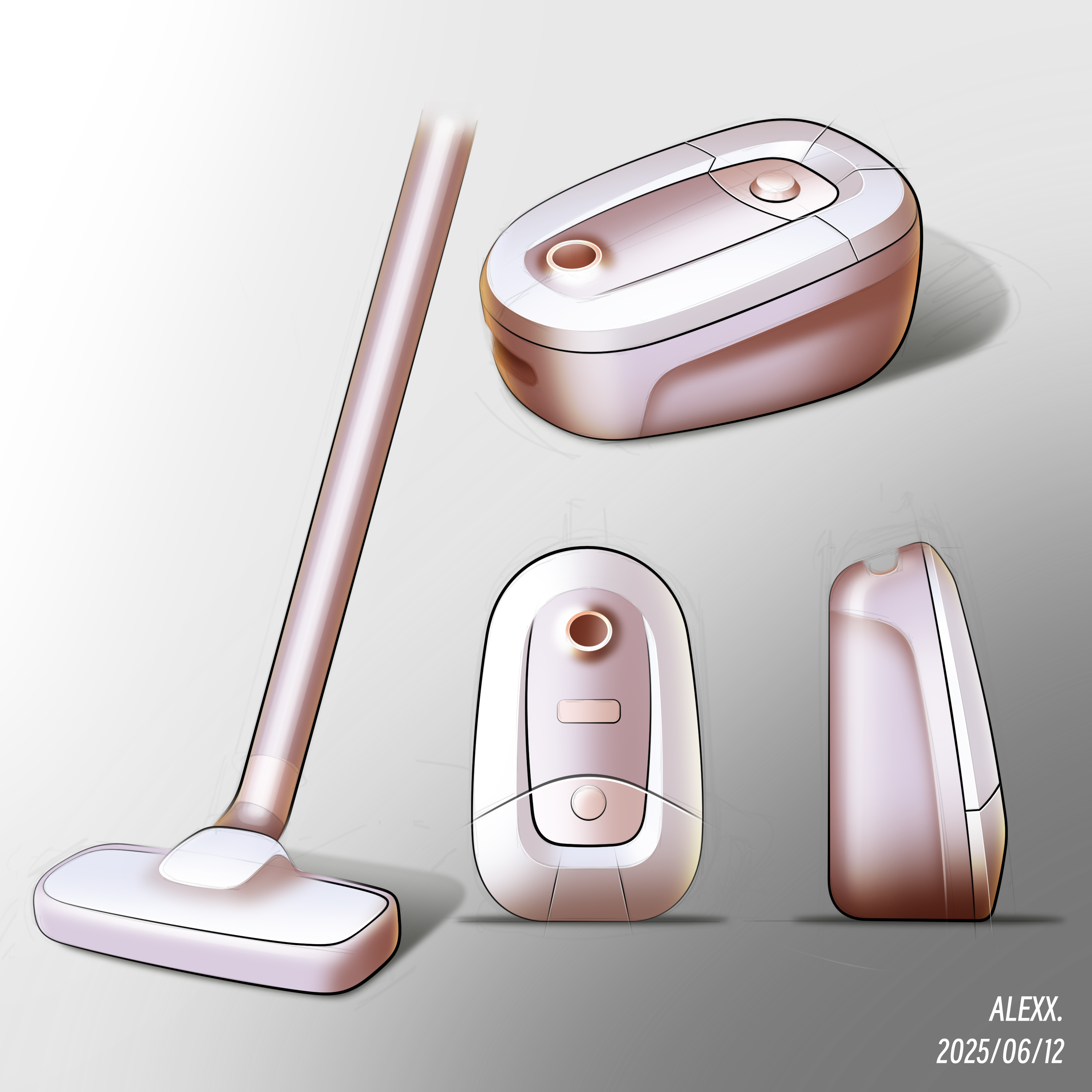 photoshop，Vacuum cleaner，sketch，