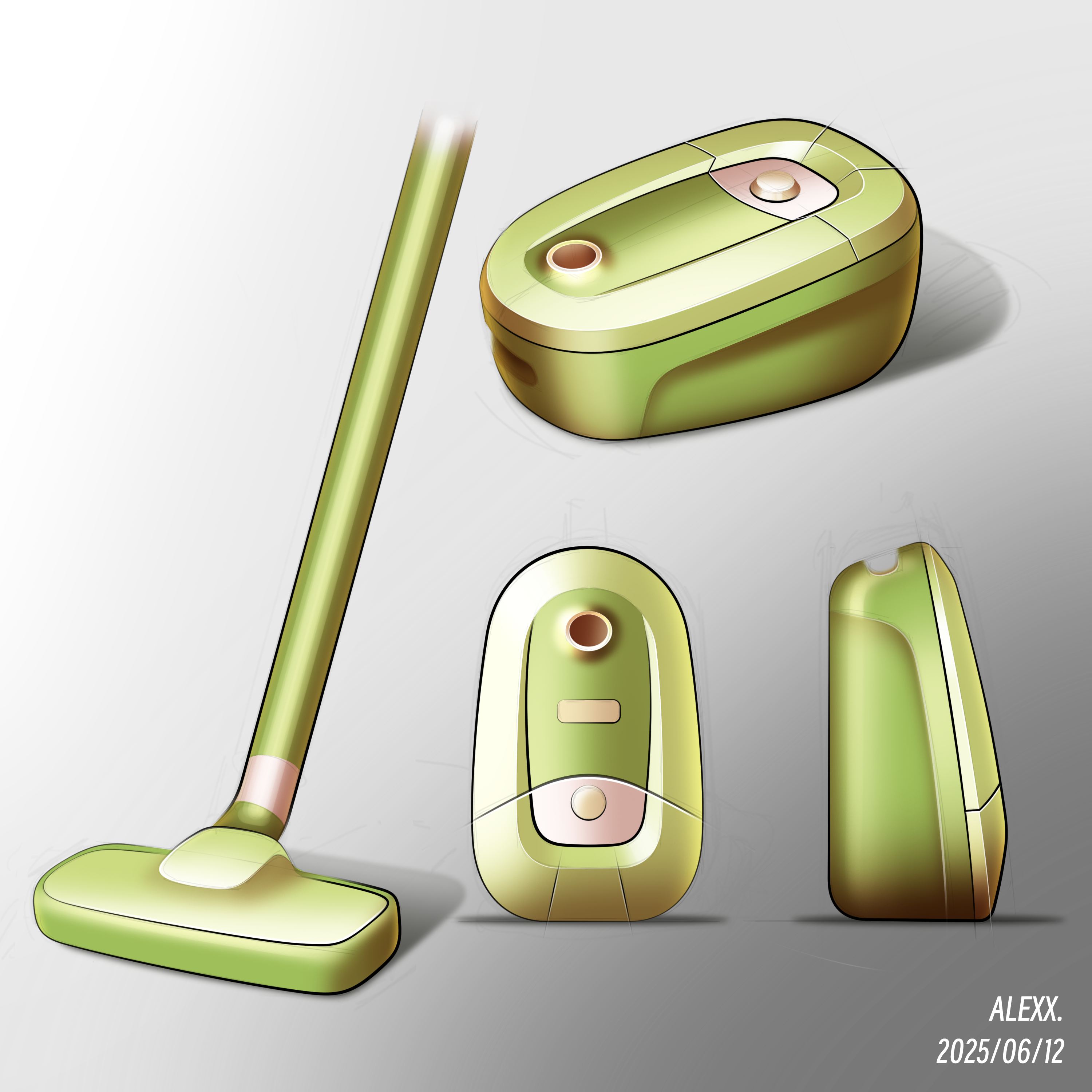 photoshop，Vacuum cleaner，sketch，
