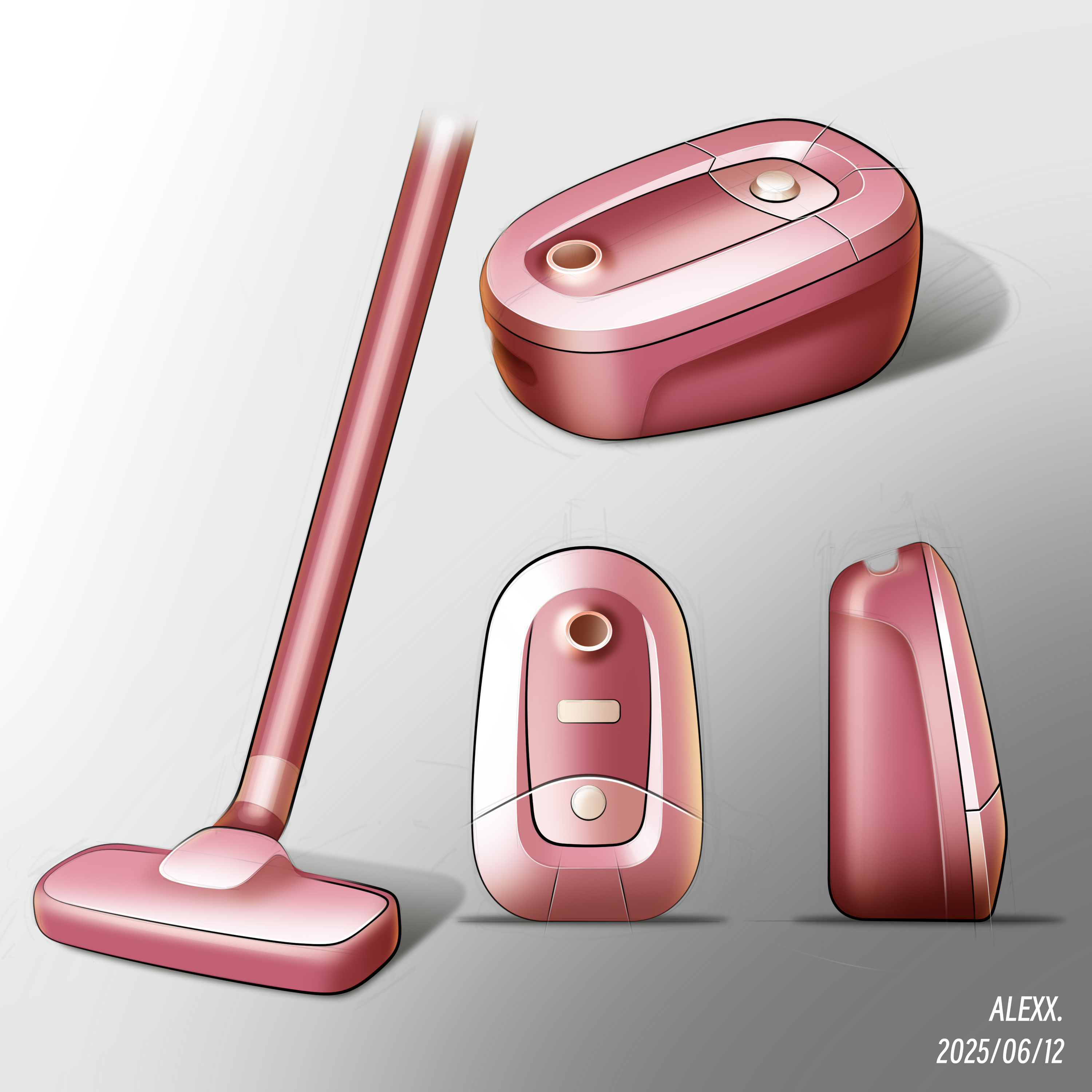 photoshop，Vacuum cleaner，sketch，