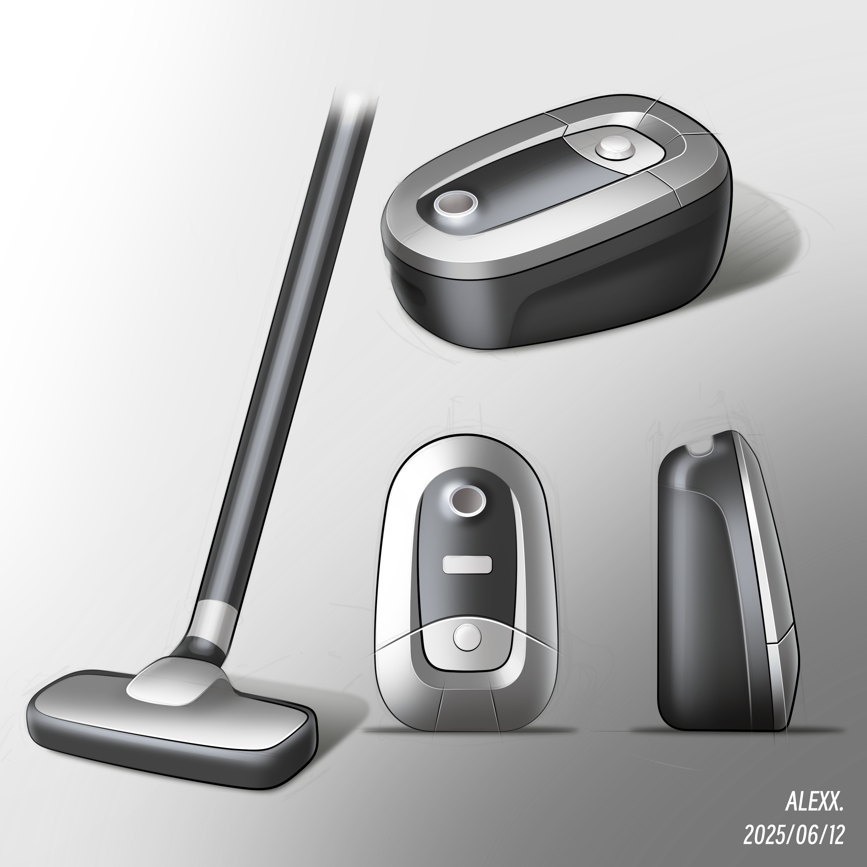 photoshop，Vacuum cleaner，sketch，