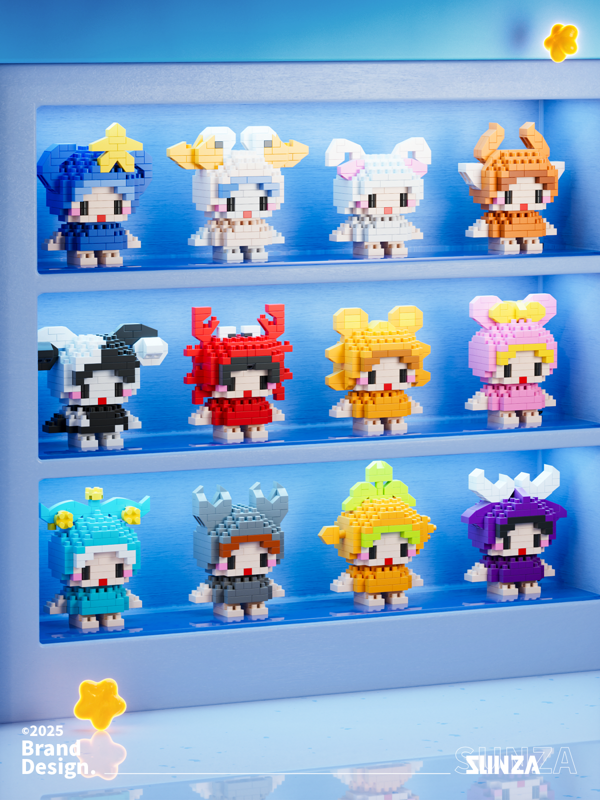 c4d，E-commerce diagram，Detail drawing，3D modeling，Twelve constellations，Render，Building blocks，3D design，