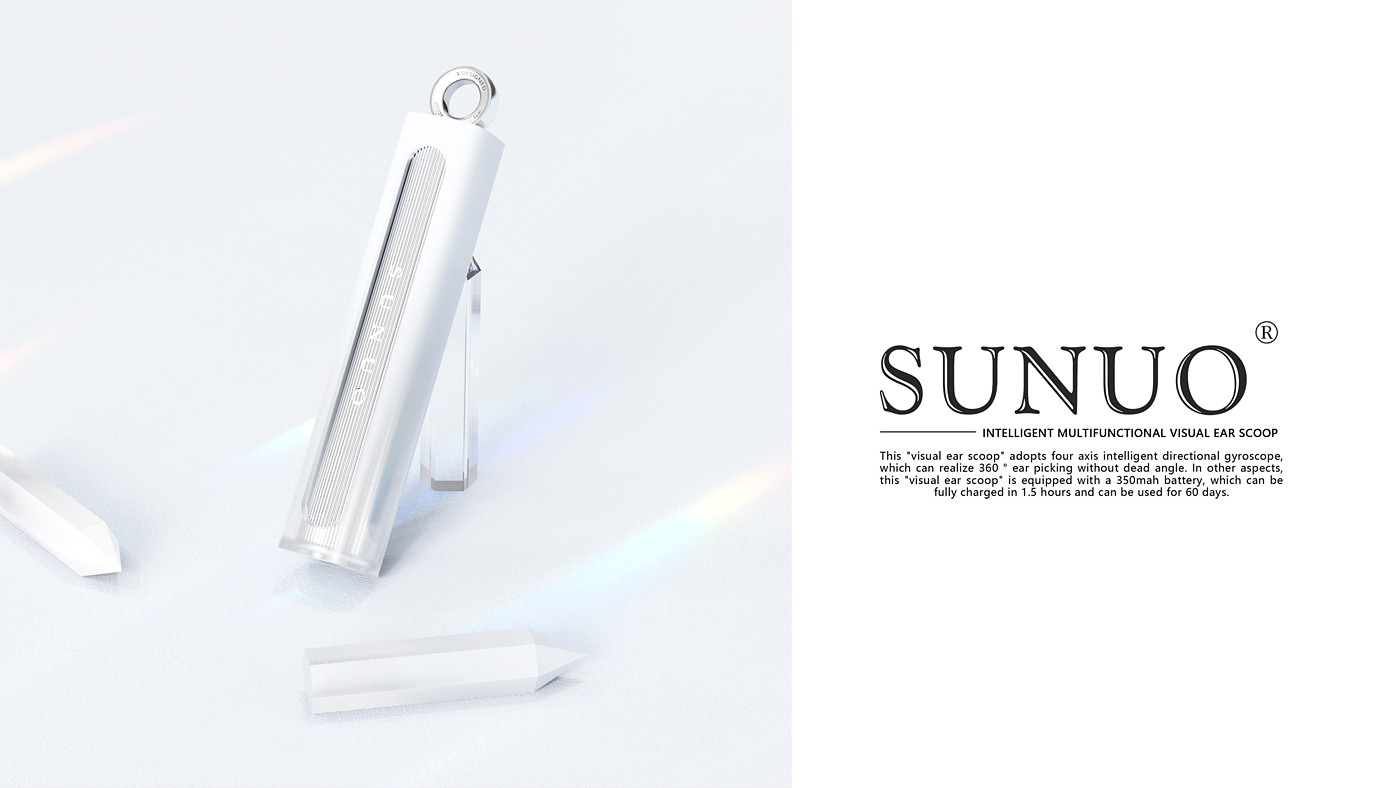 Visual ear scoop, protective, ear cleaning, endoscope，