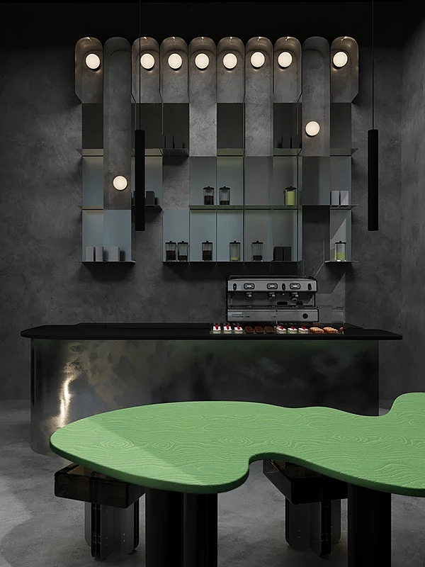 interior，furniture design ，café，interior aesthetics，bar counter，