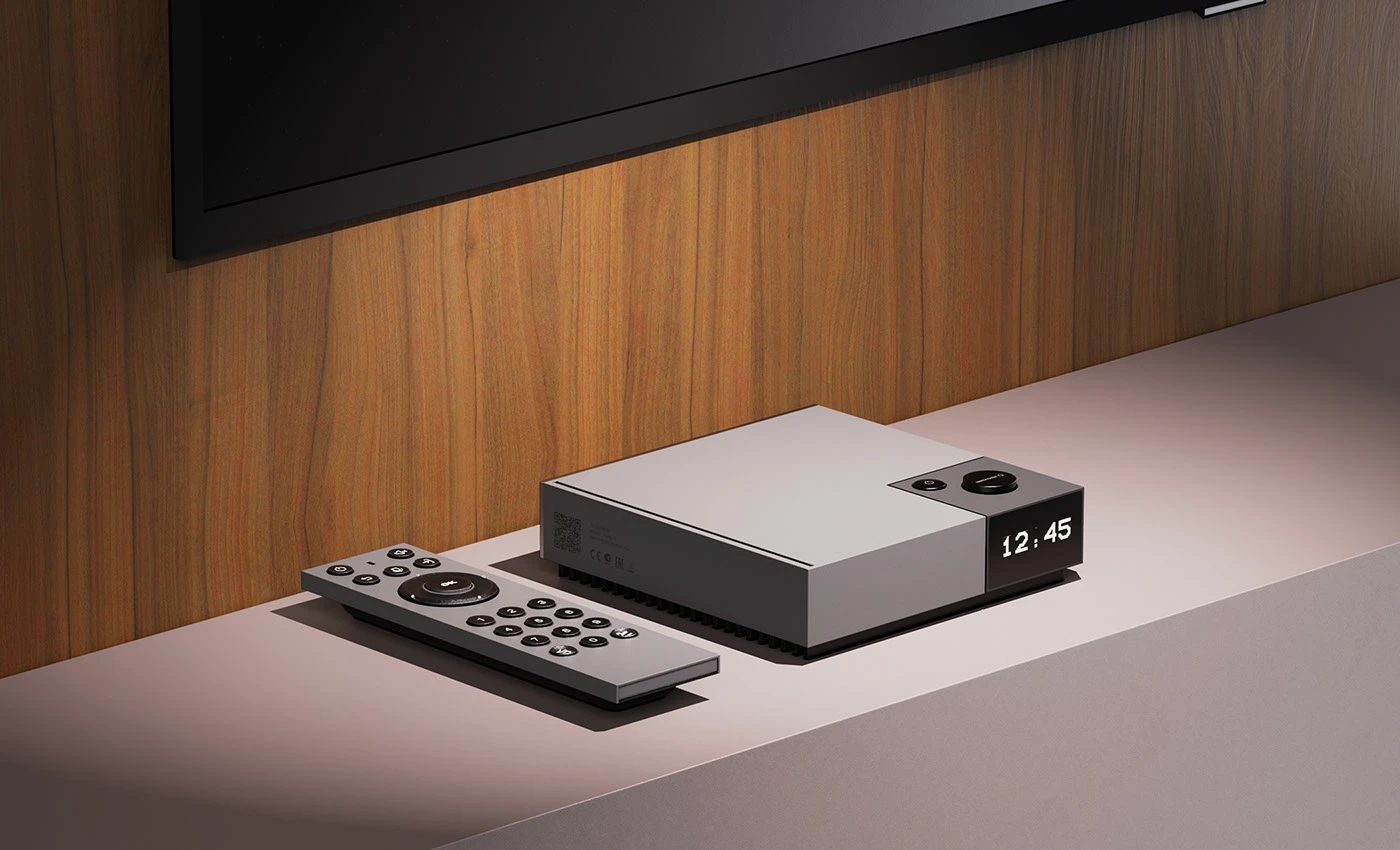 V1 TV Set-Top Box，Set top box，Remote control，Tricolor，Retro Design ，