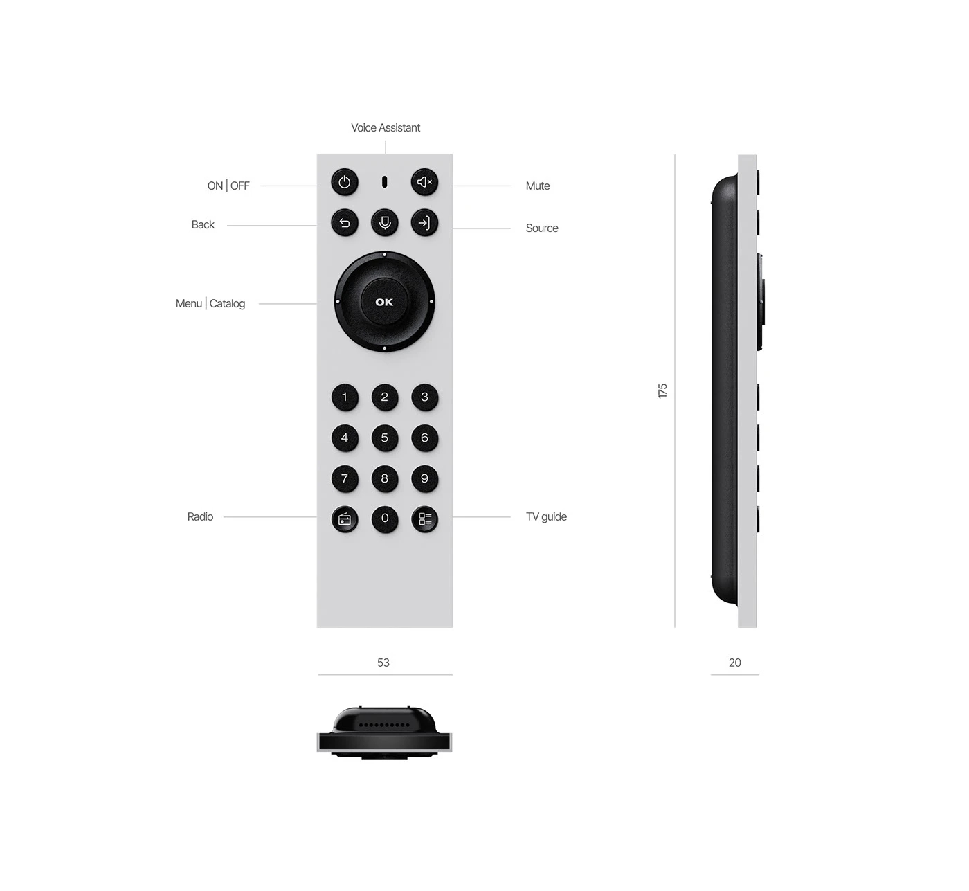 V1 TV Set-Top Box，Set top box，Remote control，Tricolor，Retro Design ，