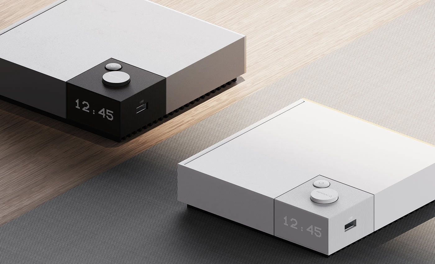 V1 TV Set-Top Box，Set top box，Remote control，Tricolor，Retro Design ，