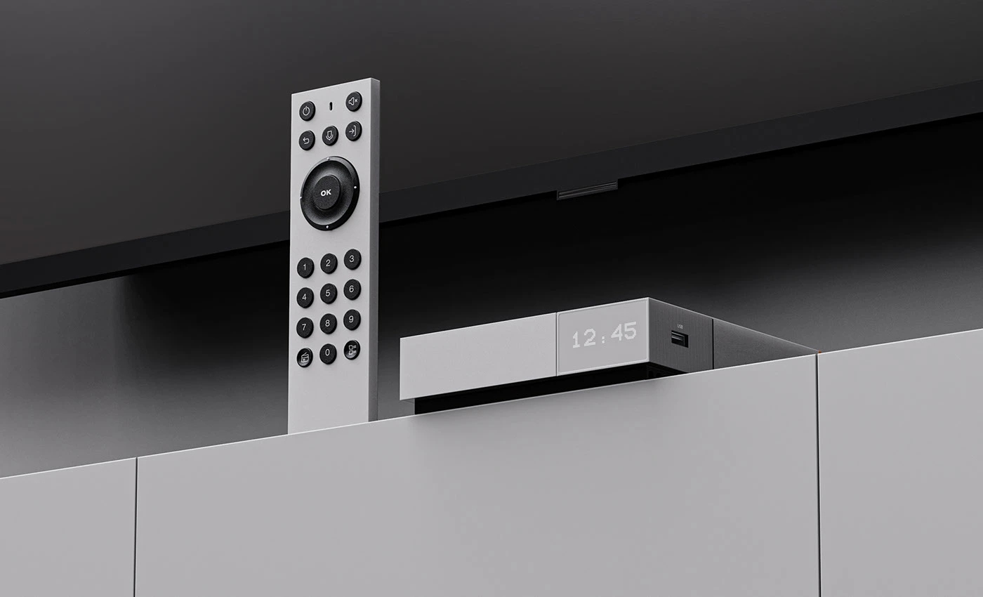 V1 TV Set-Top Box，Set top box，Remote control，Tricolor，Retro Design ，