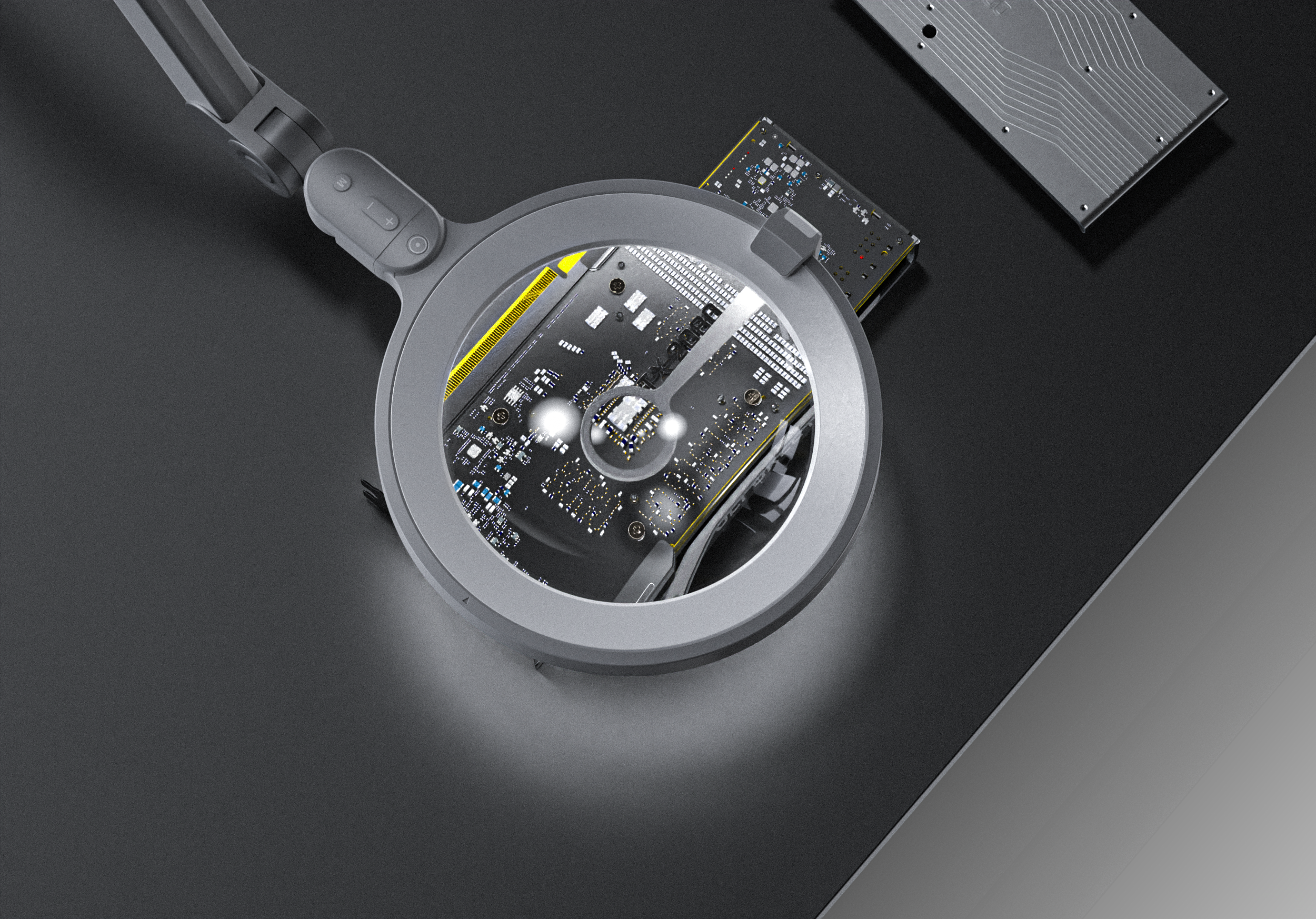 industrial design，medical apparatus and instruments，Creative design，Magnifying glass lamp design，Work light，