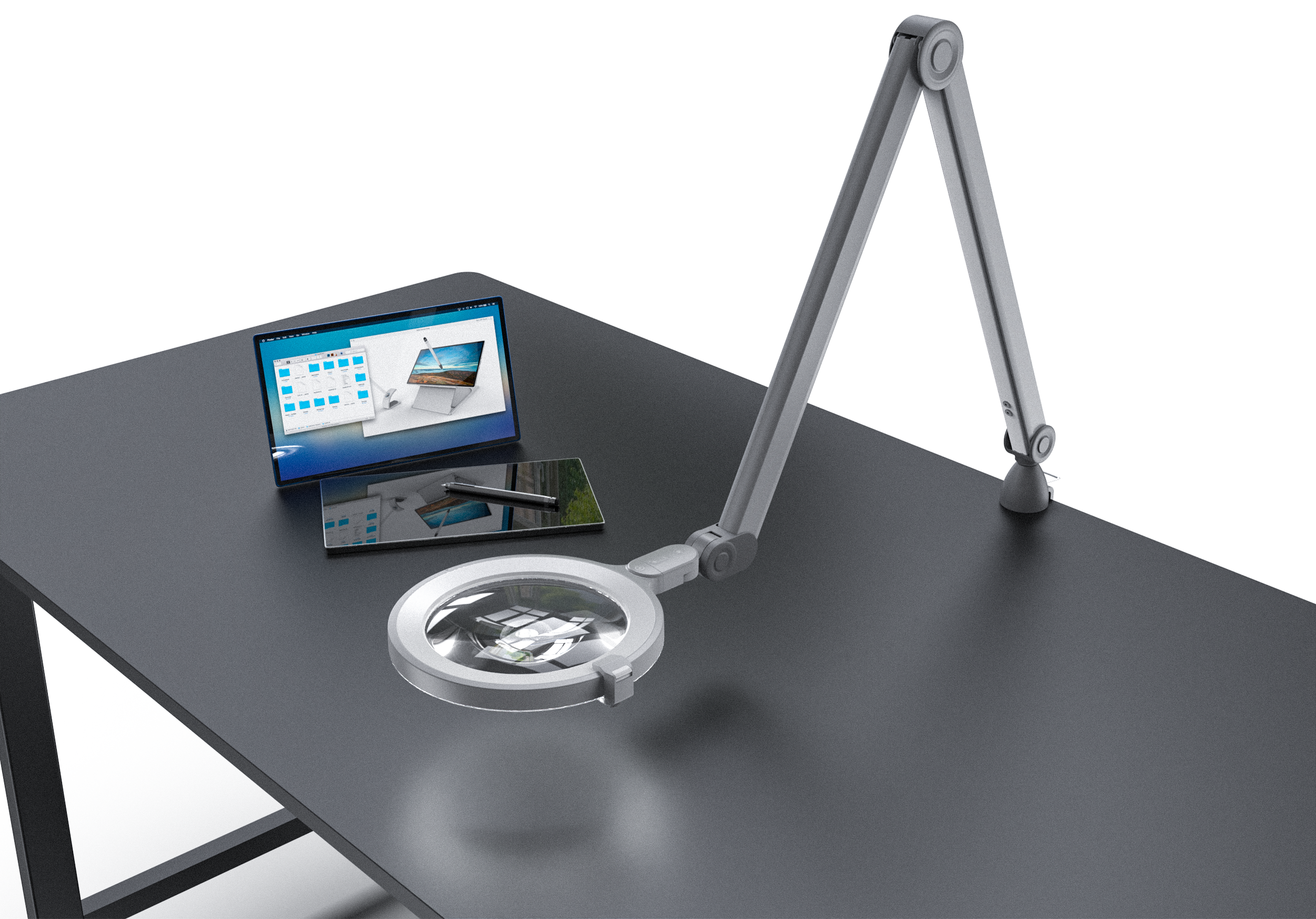 industrial design，medical apparatus and instruments，Creative design，Magnifying glass lamp design，Work light，