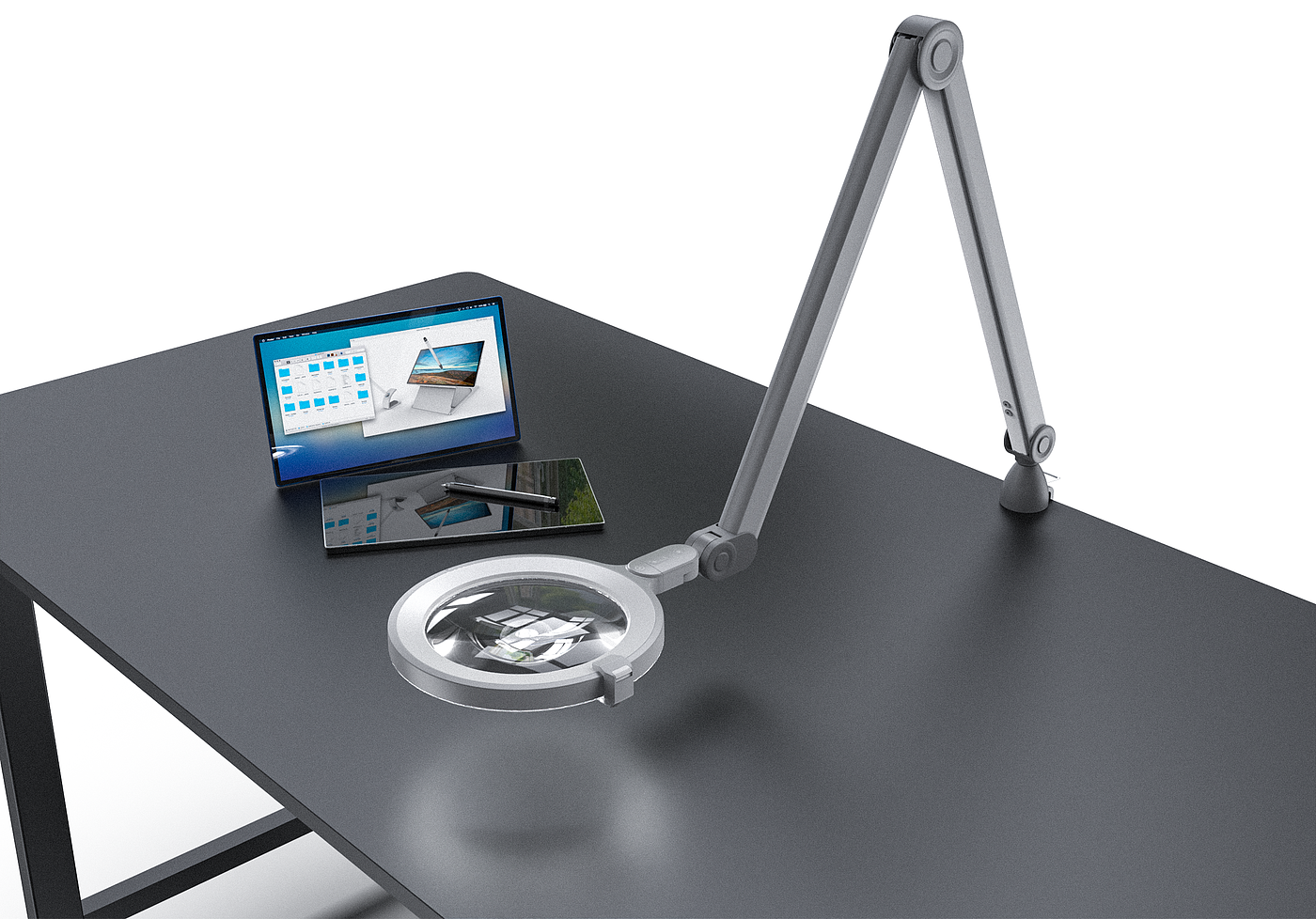 industrial design，medical apparatus and instruments，Creative design，Magnifying glass lamp design，Work light，