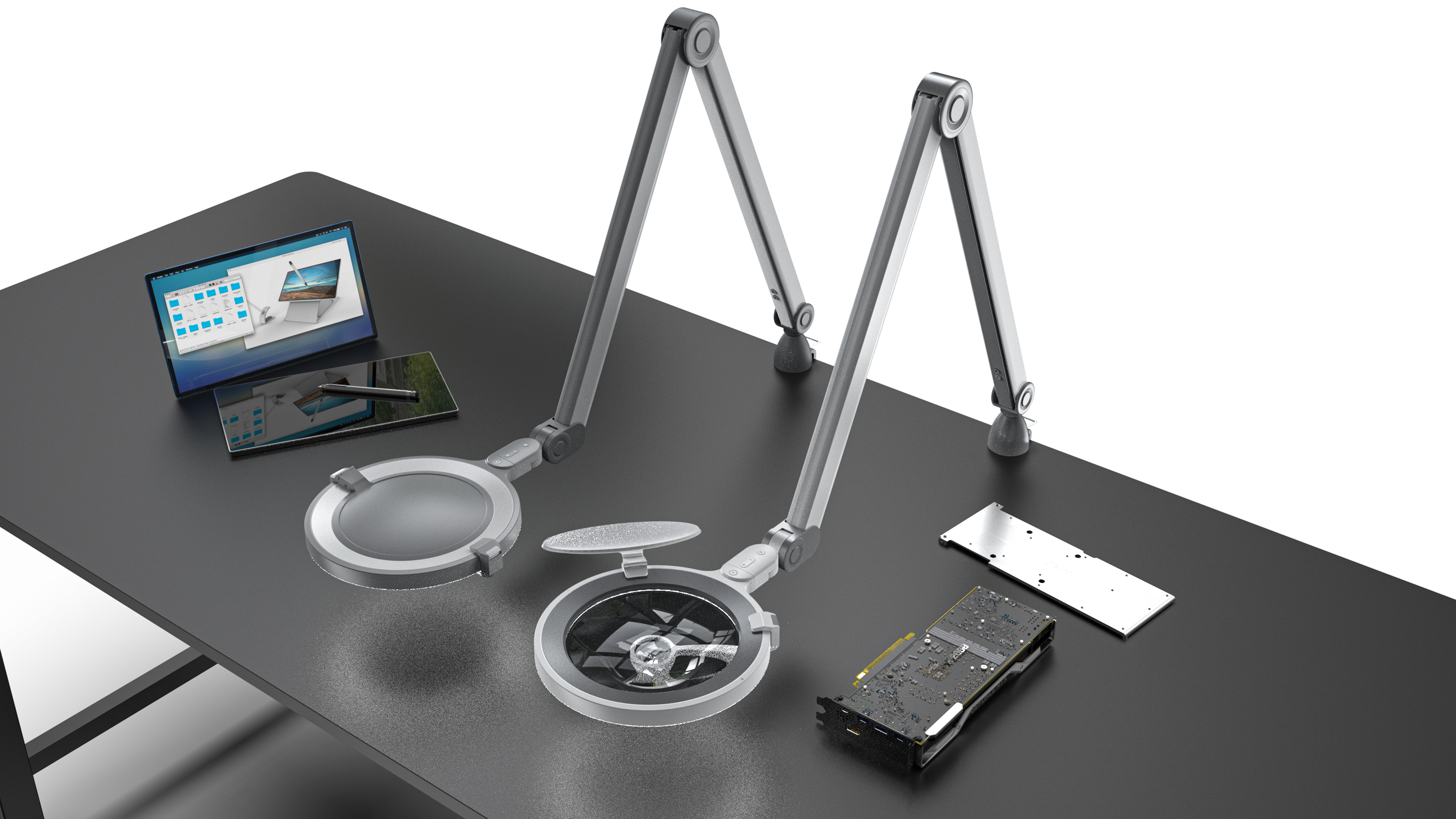 industrial design，medical apparatus and instruments，Creative design，Magnifying glass lamp design，Work light，