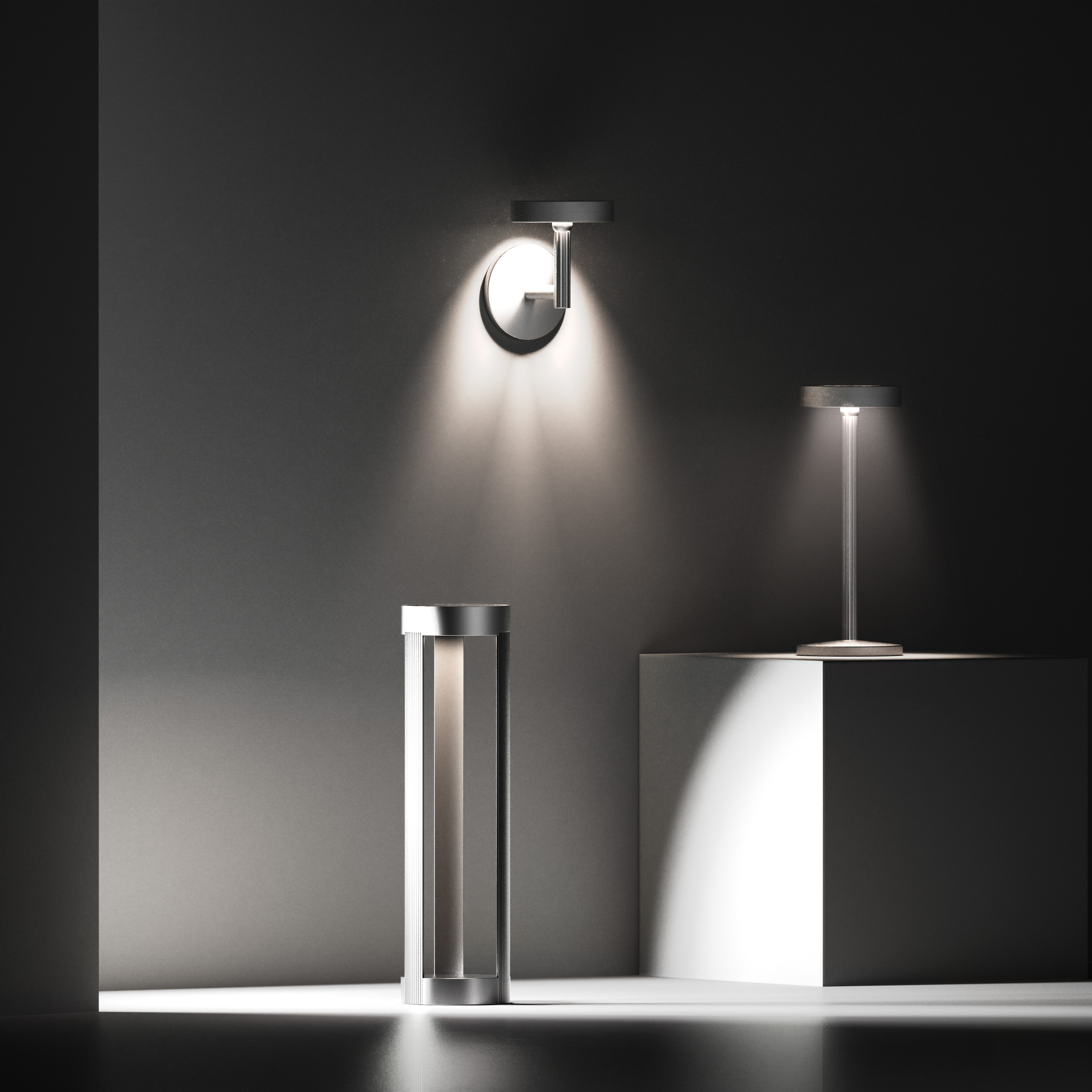 Lamp design，Outdoor lighting，lamps and lanterns，solar energy，modularization，Courtyard lamp，Wall lamp，Ground plug lamp，