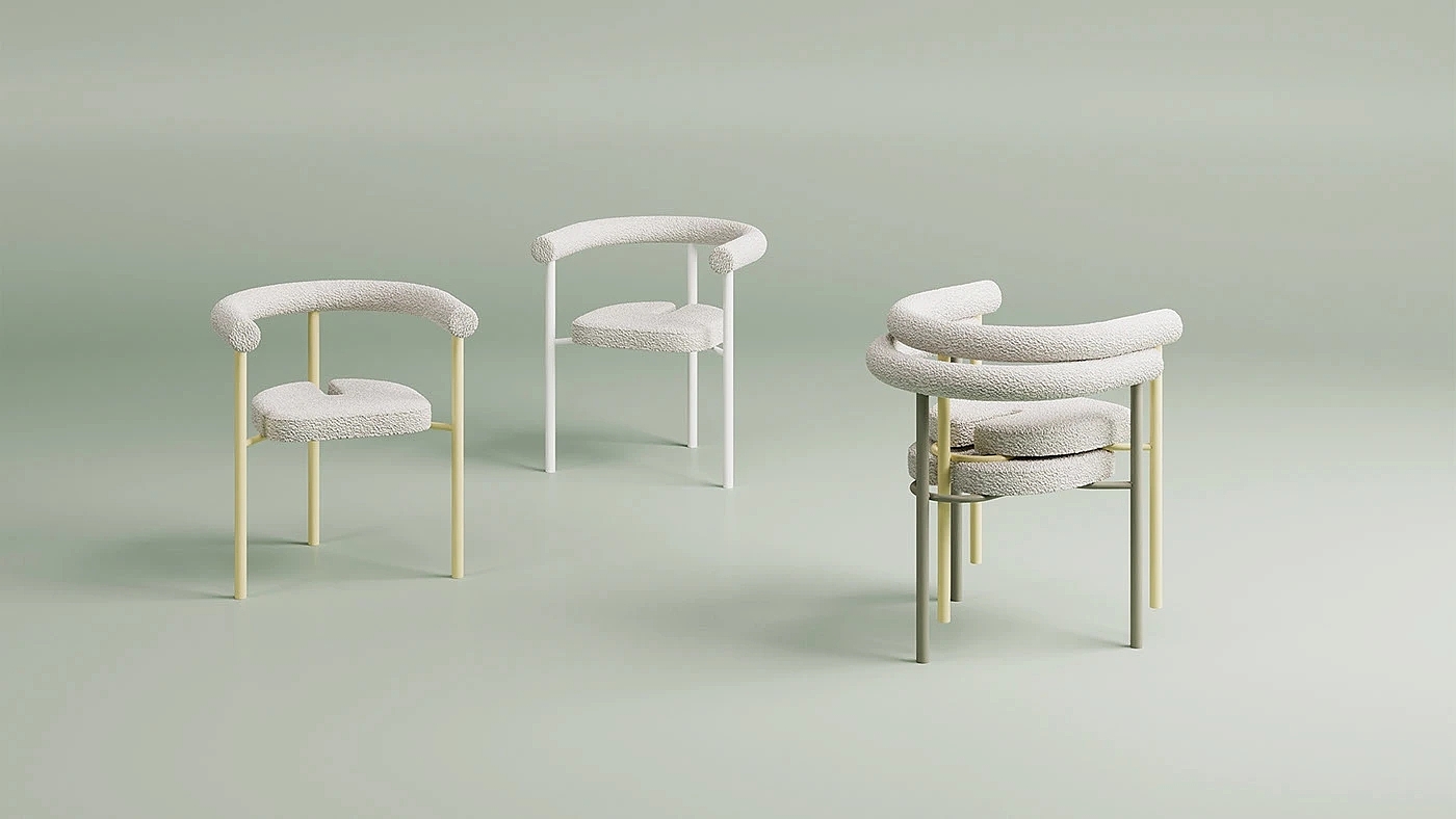 Stacker，chair，Provincial space，Dining chair，customization ，