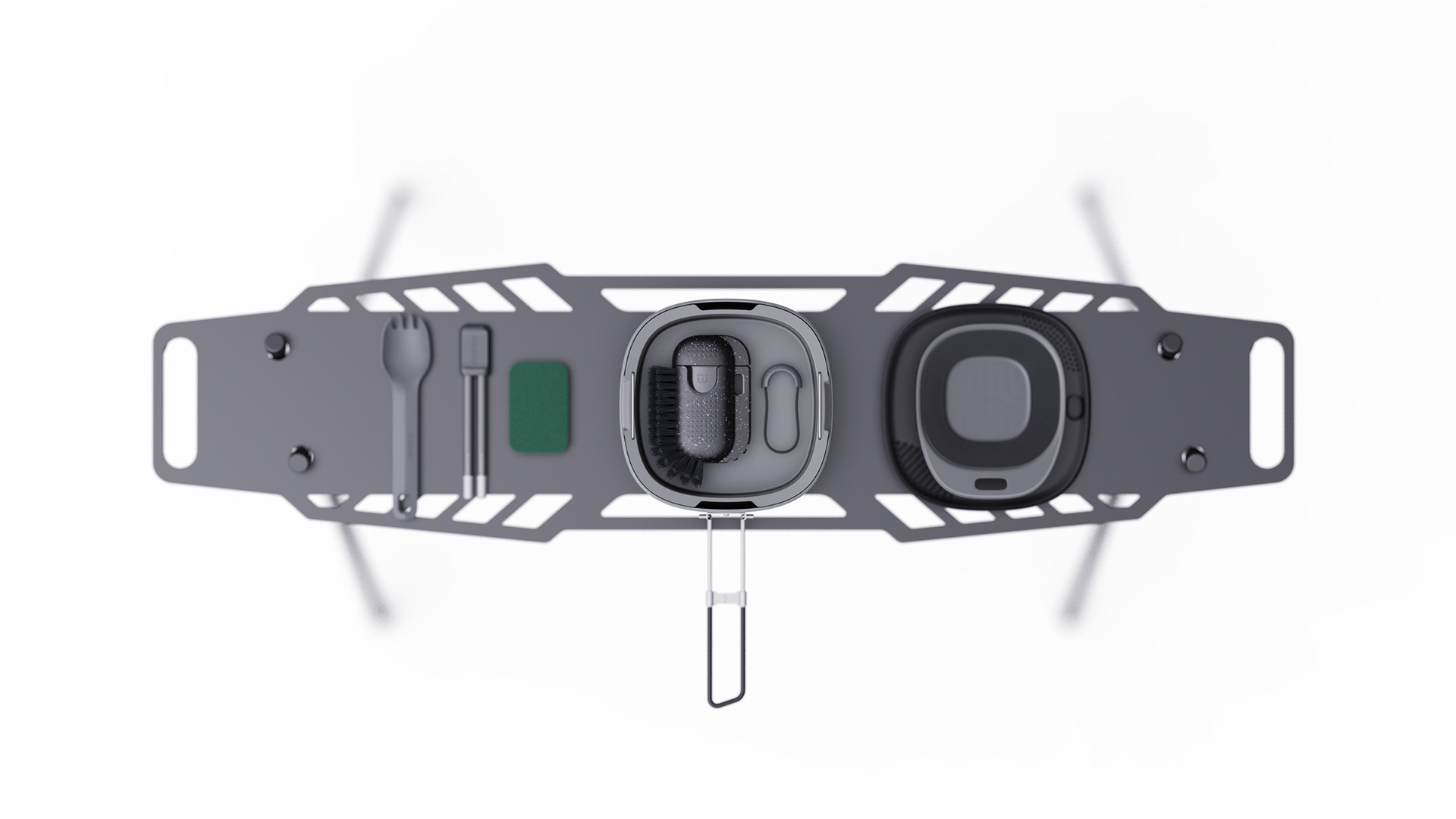 Product Design-Hiking-Camping-Tableware Cleaning Tools，