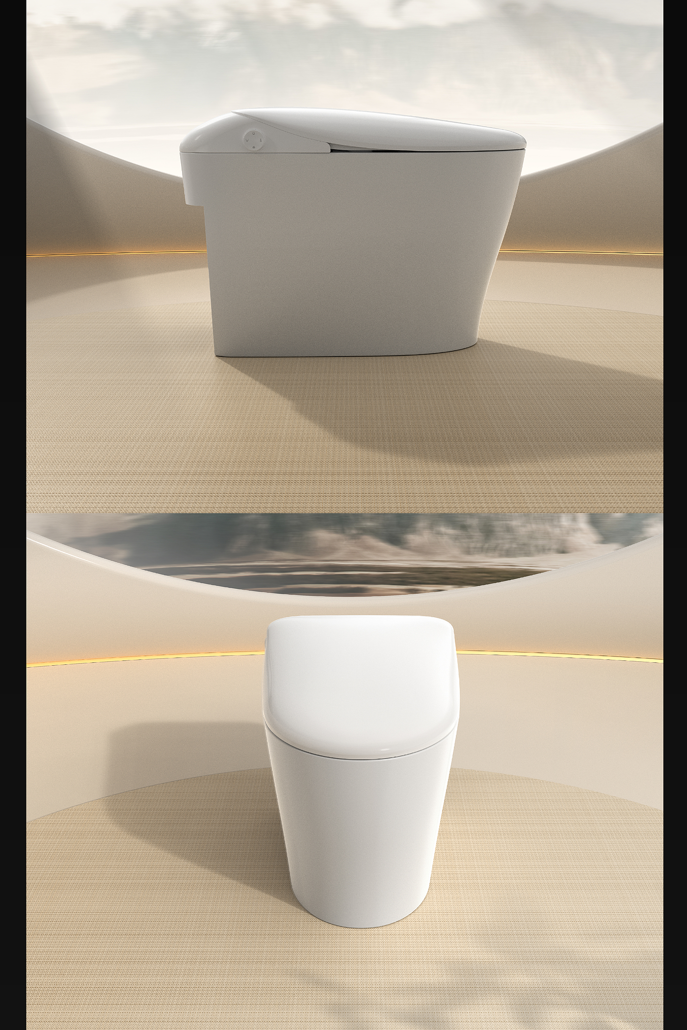 product design，industrial design，Intelligent toilet，Appearance design，Structural design，