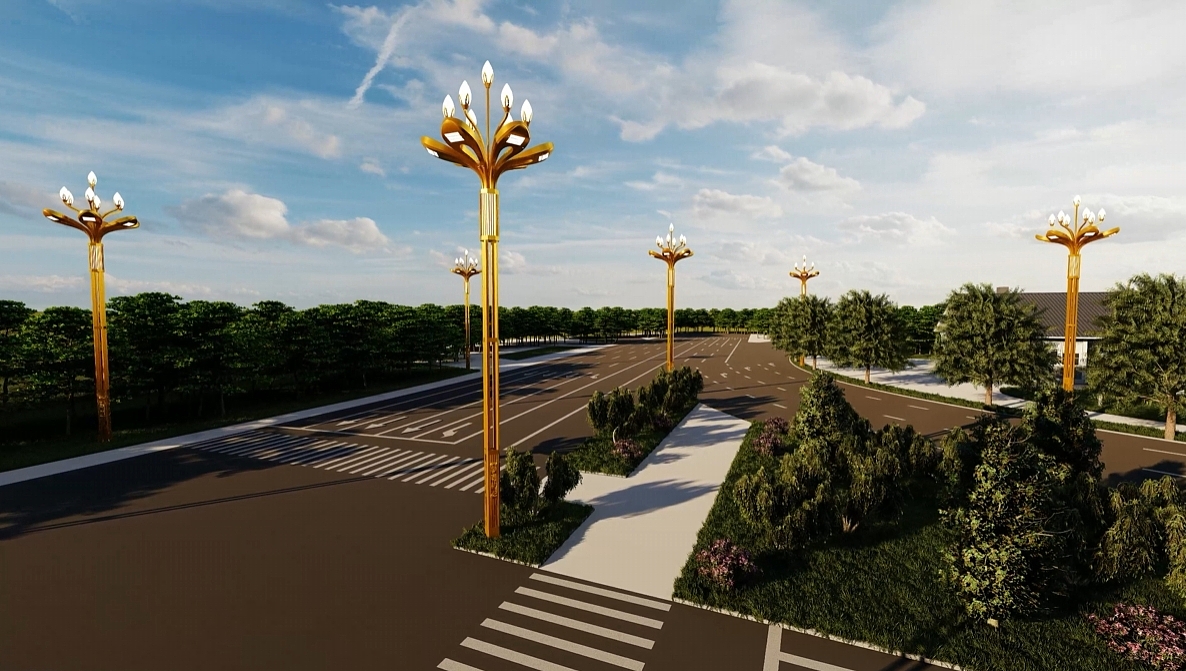Street lamp scene video production，