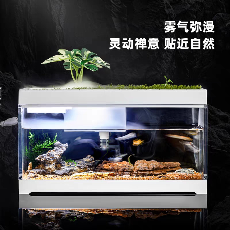 Desktop fish tank, filter integrated fish tank, ecological small fish tank，