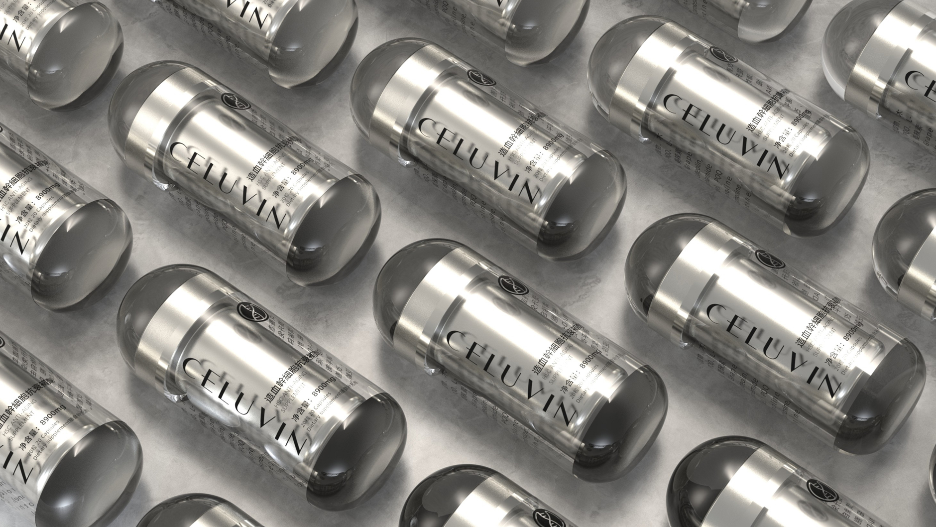 Hematopoietic stem cell anti-aging supplement packaging，Anti-aging oral capsule packaging，Packaging design of health products，