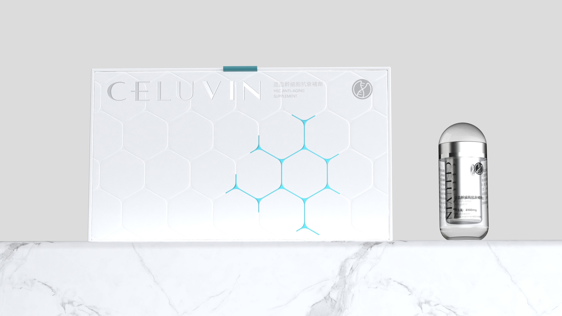 Hematopoietic stem cell anti-aging supplement packaging，Anti-aging oral capsule packaging，Packaging design of health products，