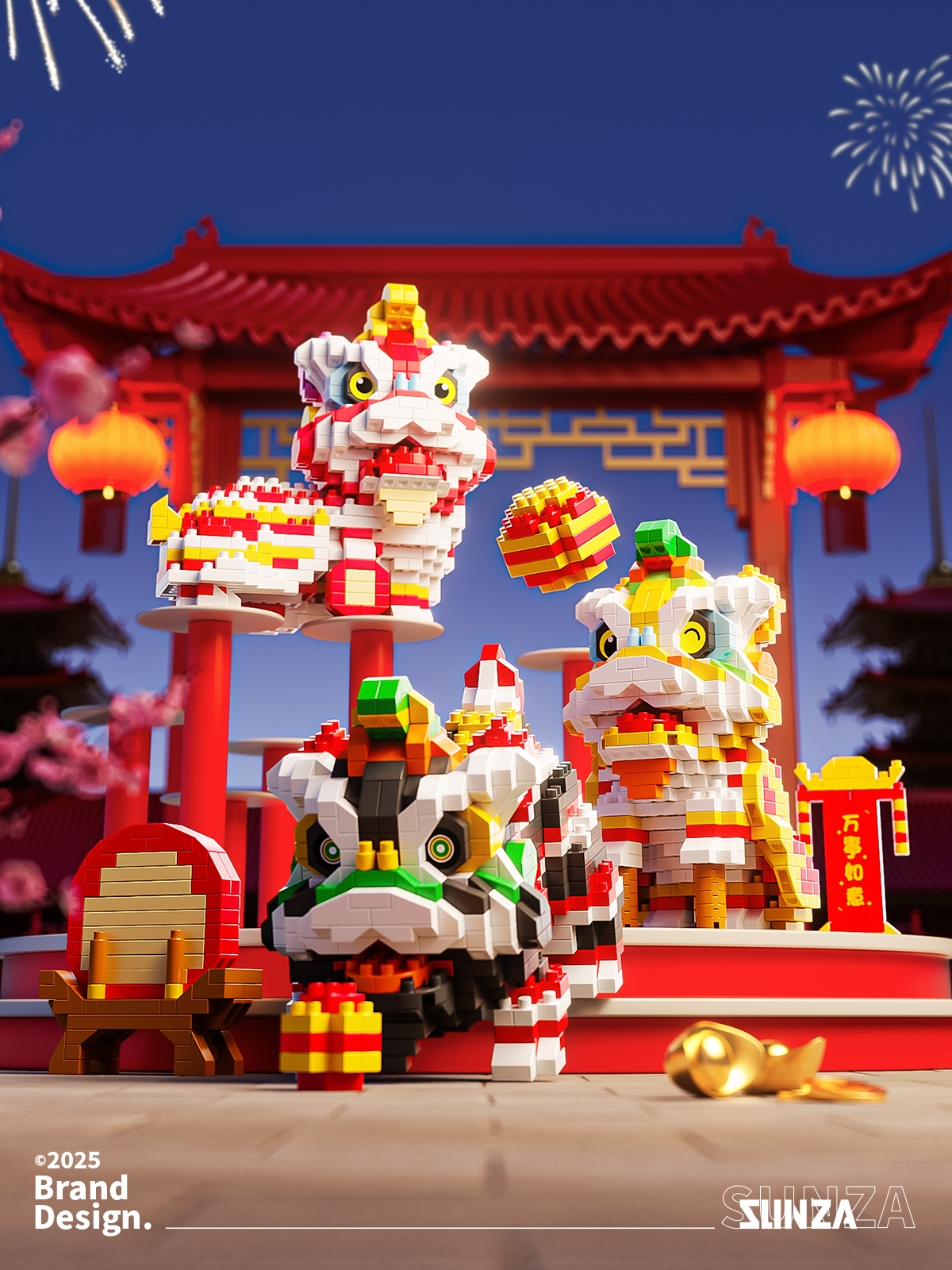 E-commerce diagram，Detail drawing，Building blocks，Render，3D design，3d，c4d，E-commerce design，