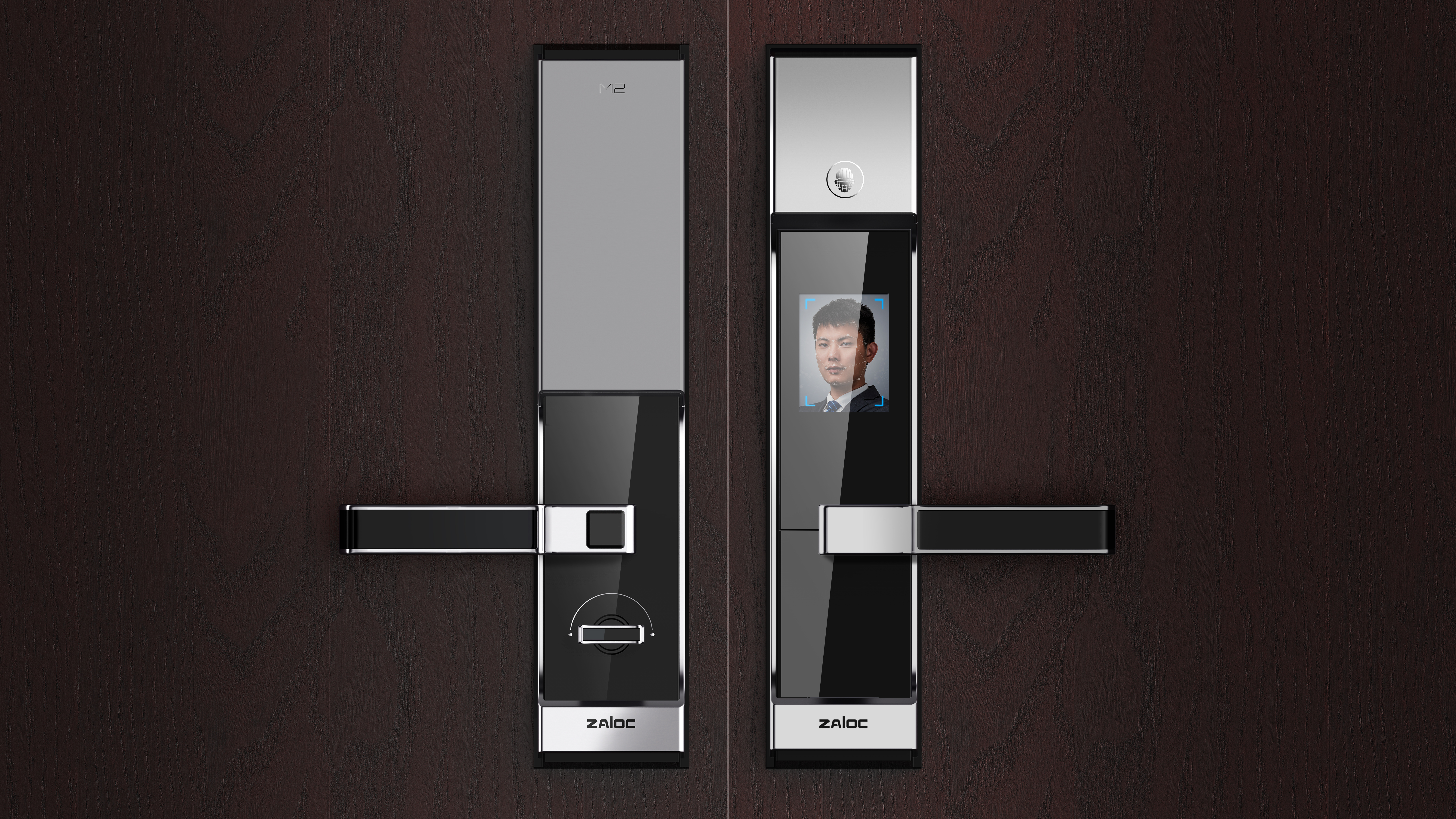 Intelligent lock，indoor，Face recognition，industrial design，sense of modernity，Smart home，Simplicity，Door lock，