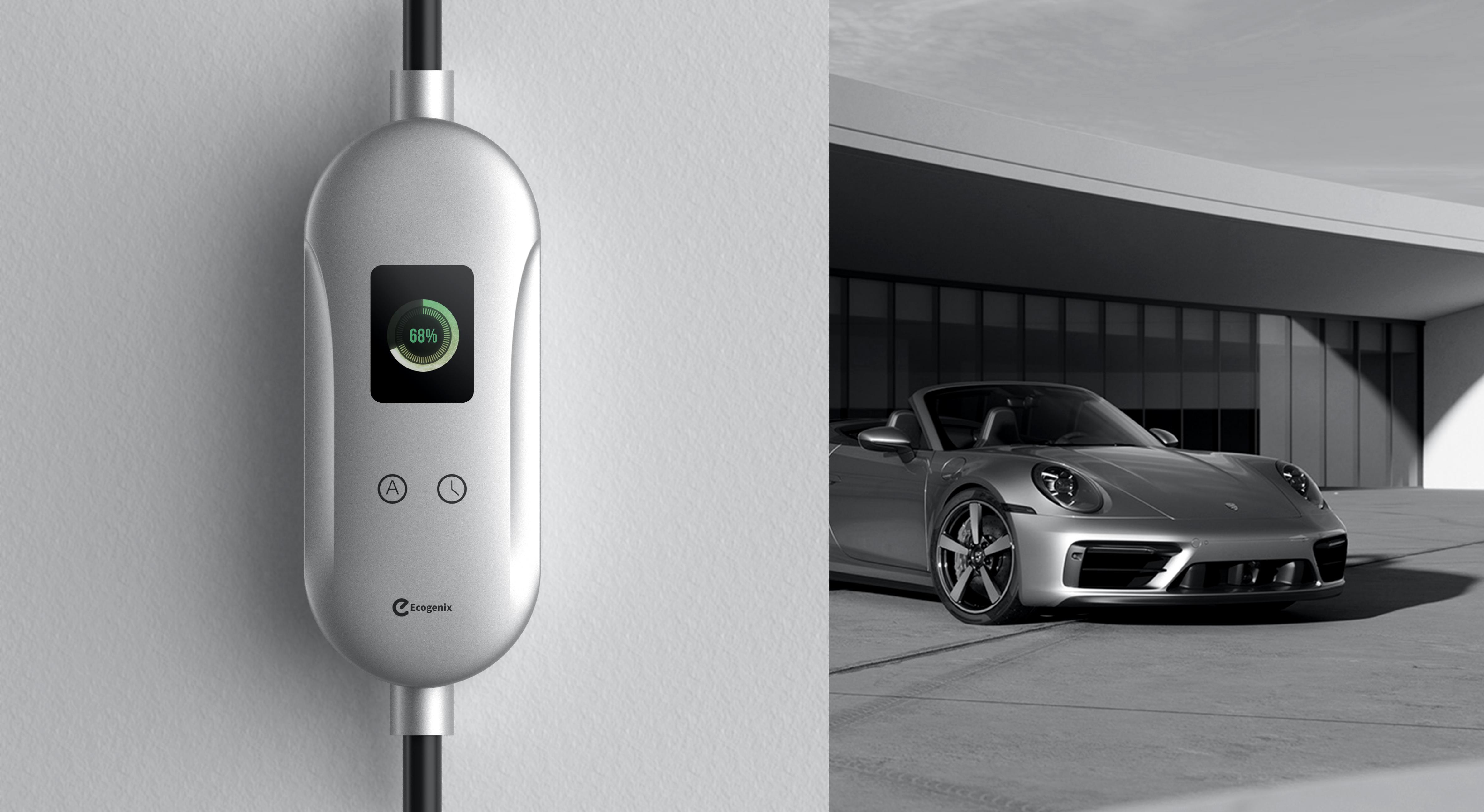 Portable charging pile，new energy，automobile，science and technology，Mellow and soft，Simplicity，