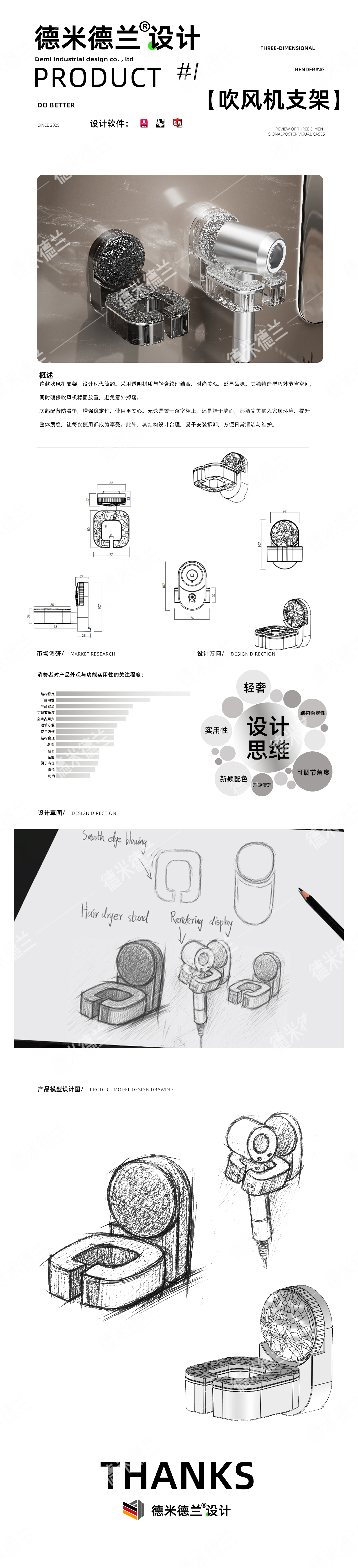 Kitchen bathroom，Blower support，Bracket，