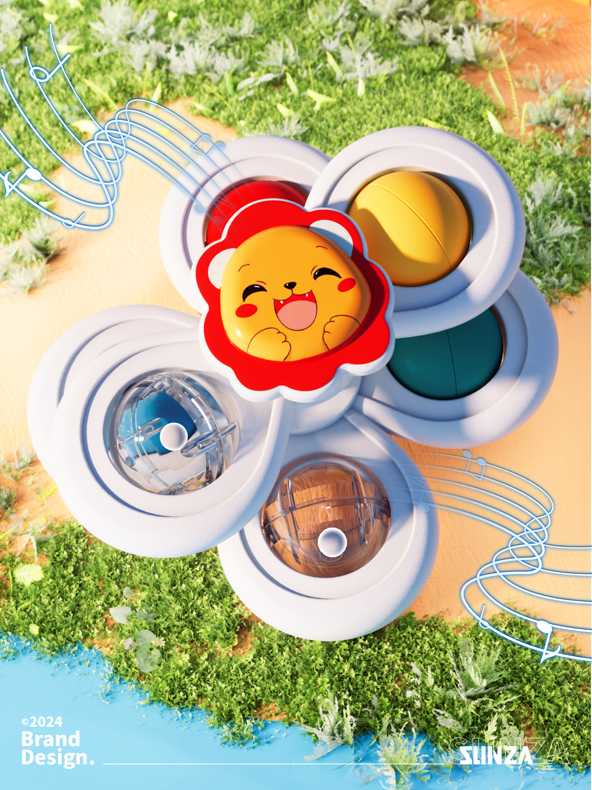 E-commerce diagram，Detail drawing，3D design，turning music，3D design，Art Design，sucker toy，cartoon toy，