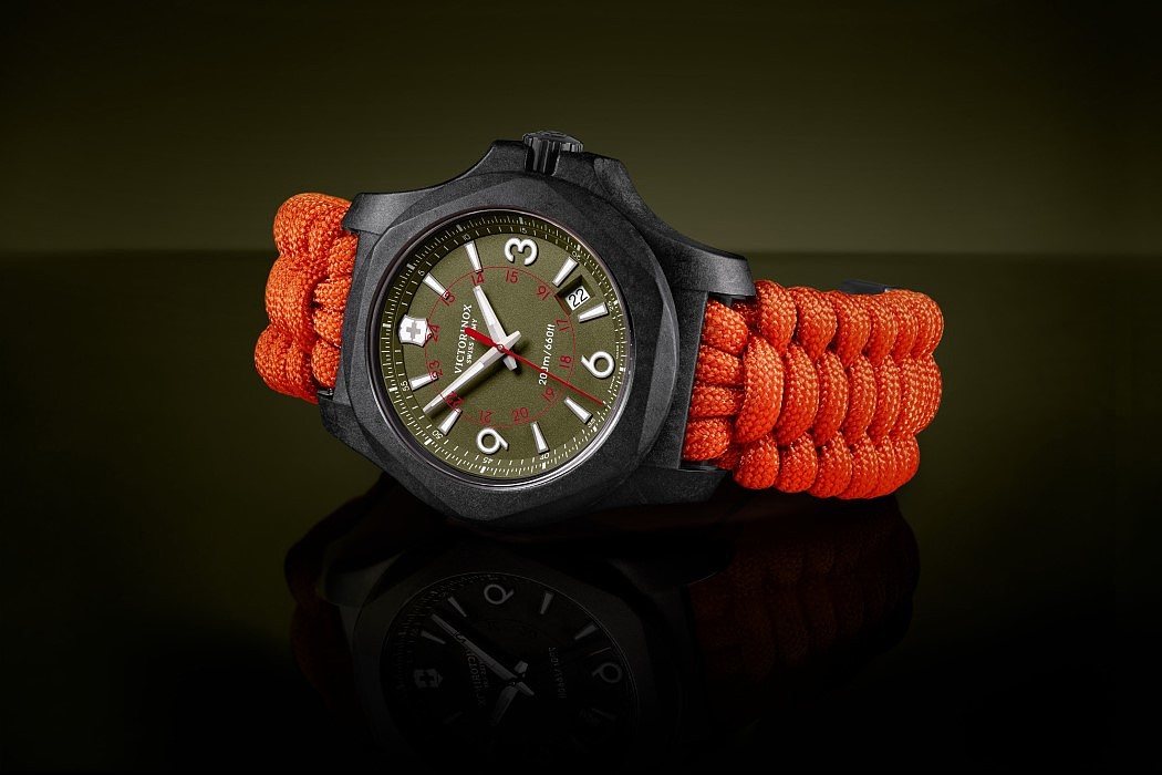 手表，Victorinox，编织，橙色，