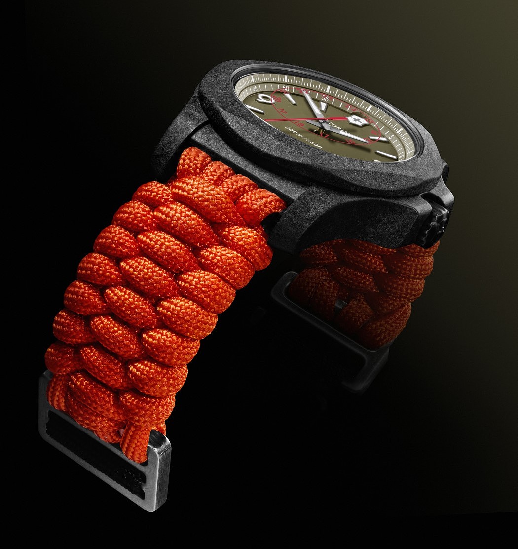 手表，Victorinox，编织，橙色，