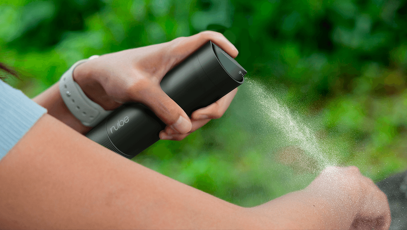 NUBE，refillable hand pump spray container，packing design，originality，