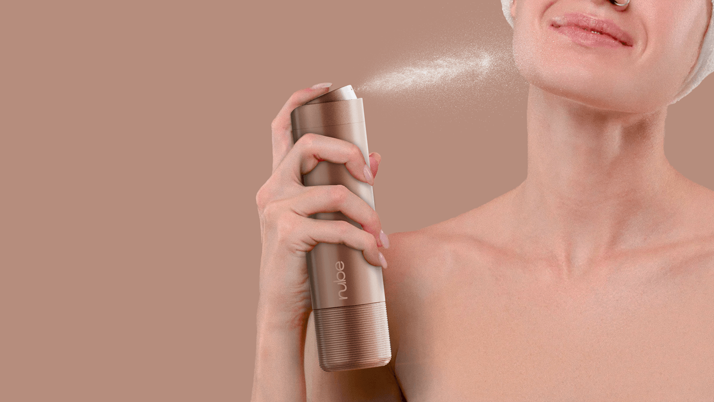 NUBE，refillable hand pump spray container，packing design，originality，