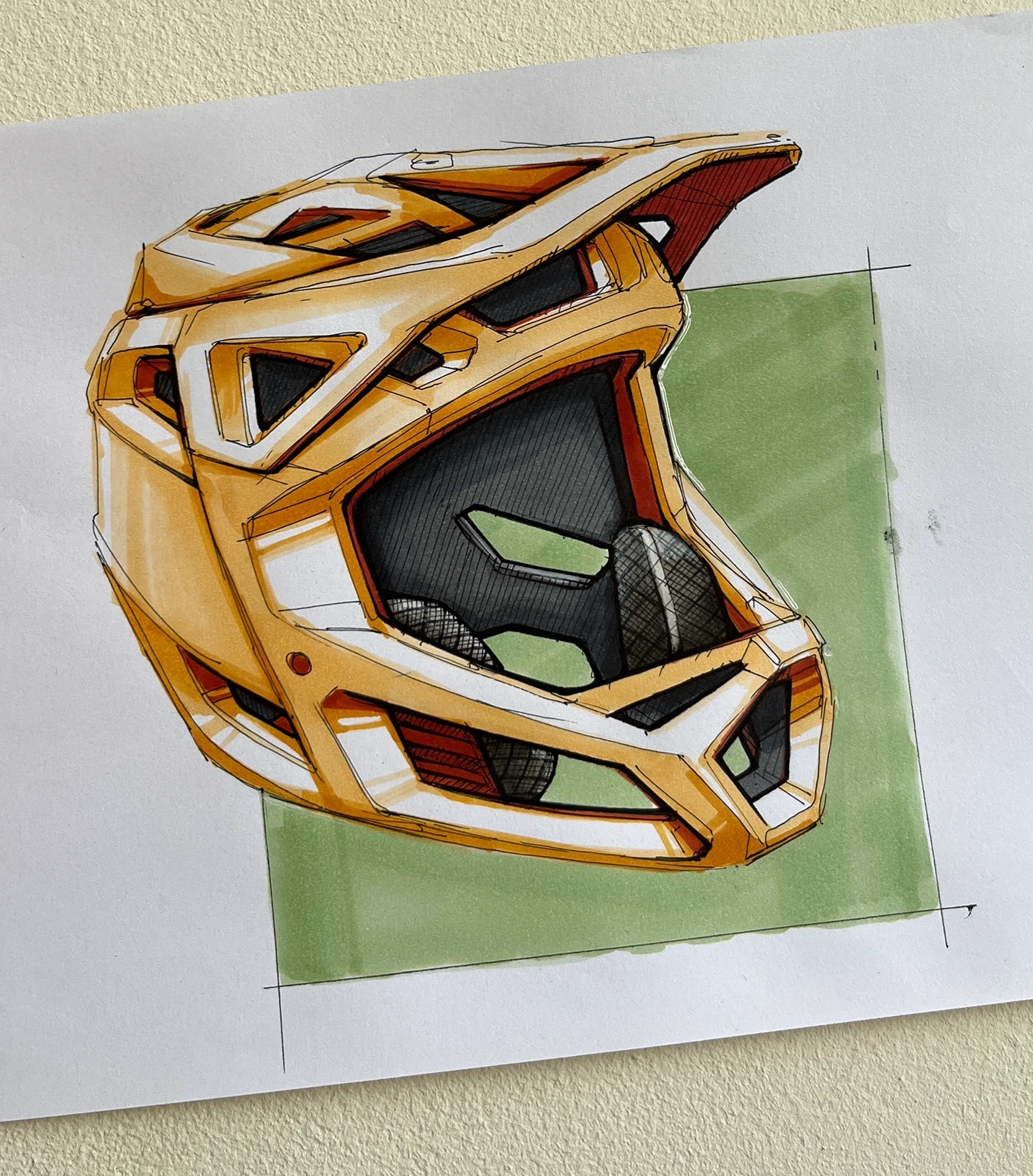 Sketches，TracingImage ，Illustrations，conceptual design，Helmet，