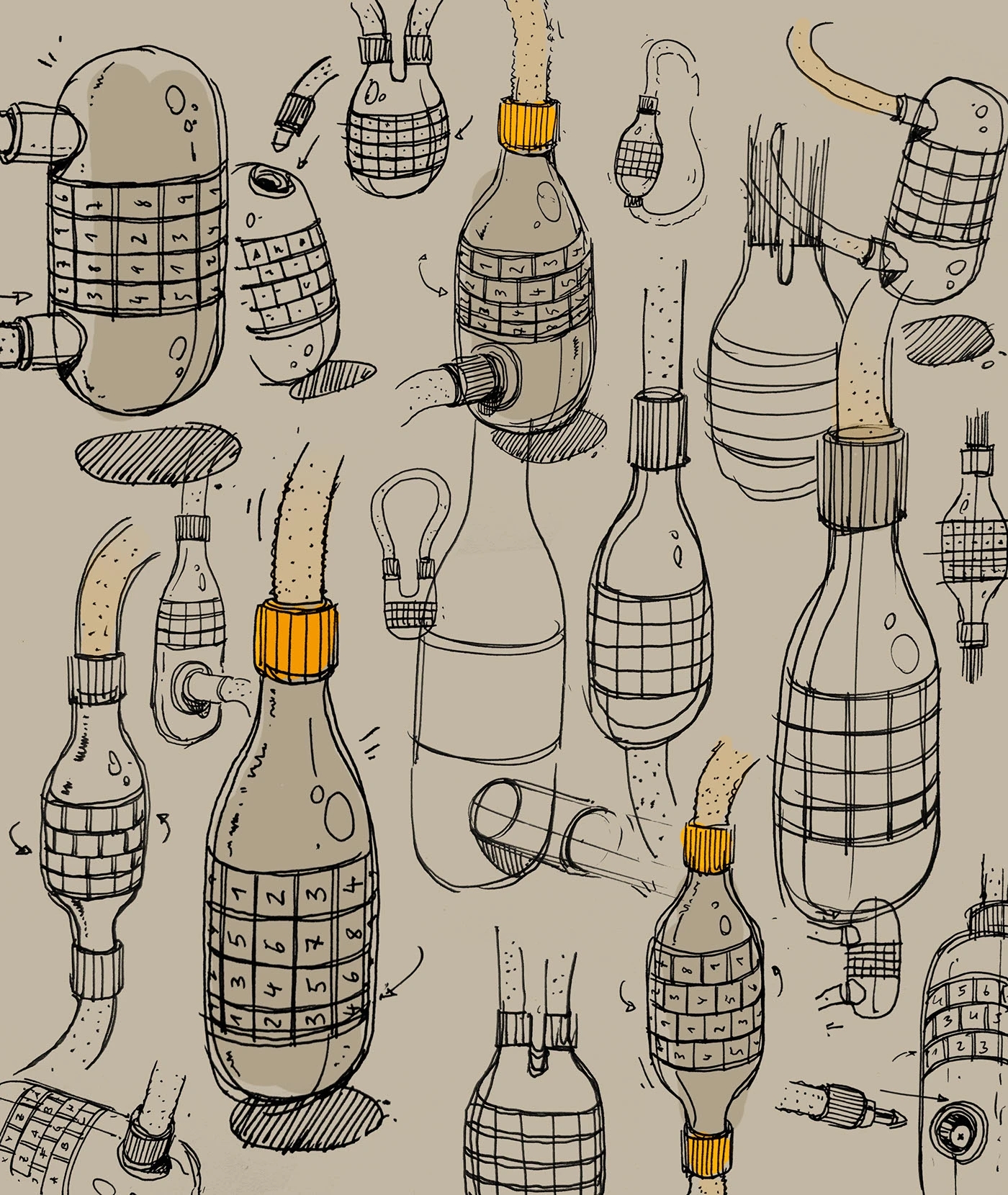 Sketches，TracingImage ，Illustrations，conceptual design，Helmet，