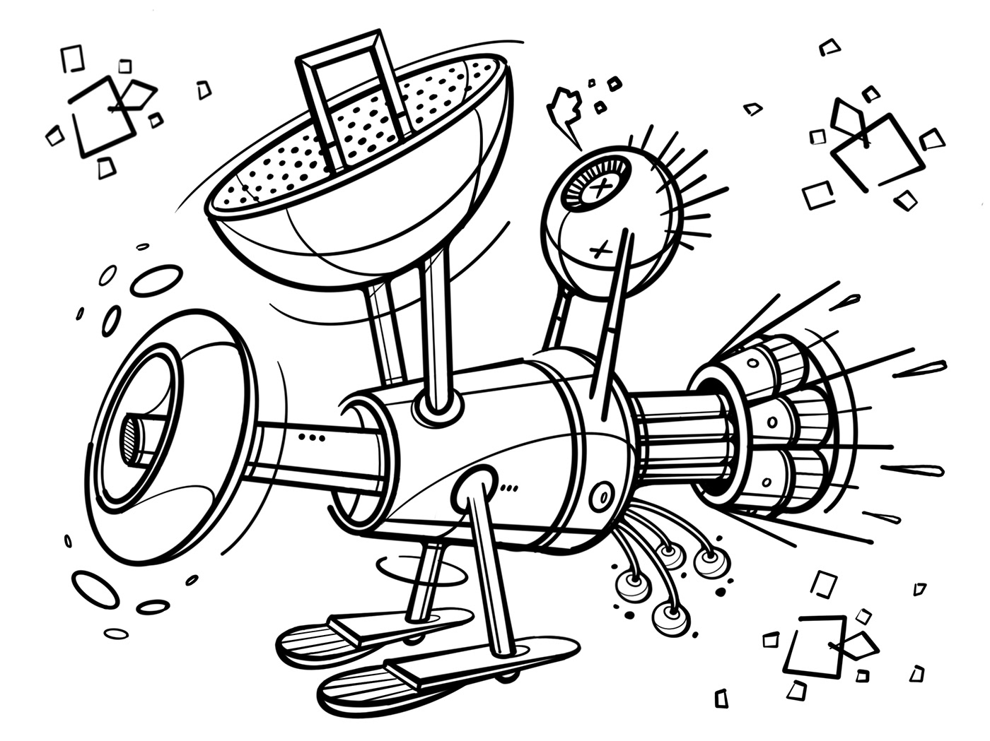 Sketches，TracingImage ，Illustrations，conceptual design，Helmet，