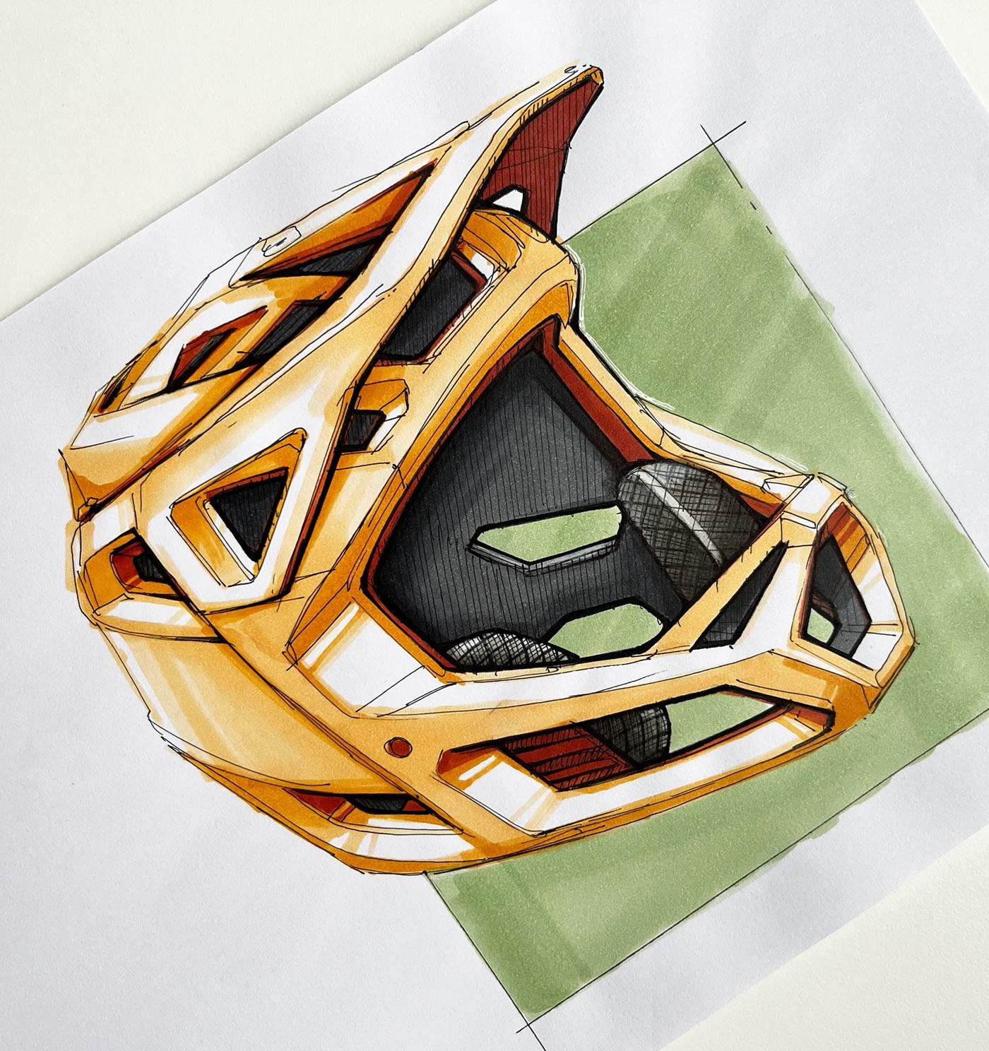 Sketches，TracingImage ，Illustrations，conceptual design，Helmet，