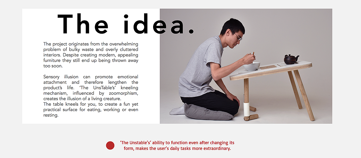 UnsTable，Table，furniture，product design，industrial design，