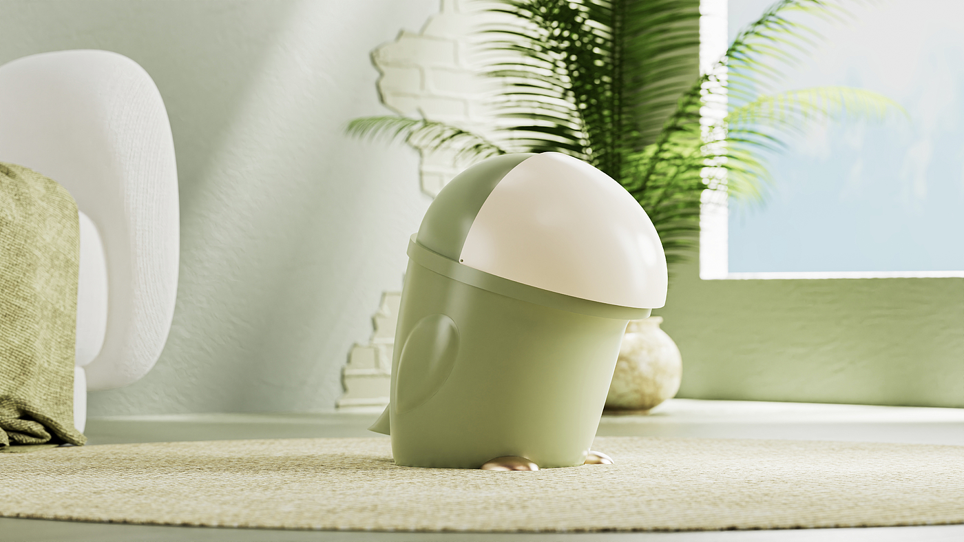 trash can，Desktop trash can，Bionics Design ，bird，