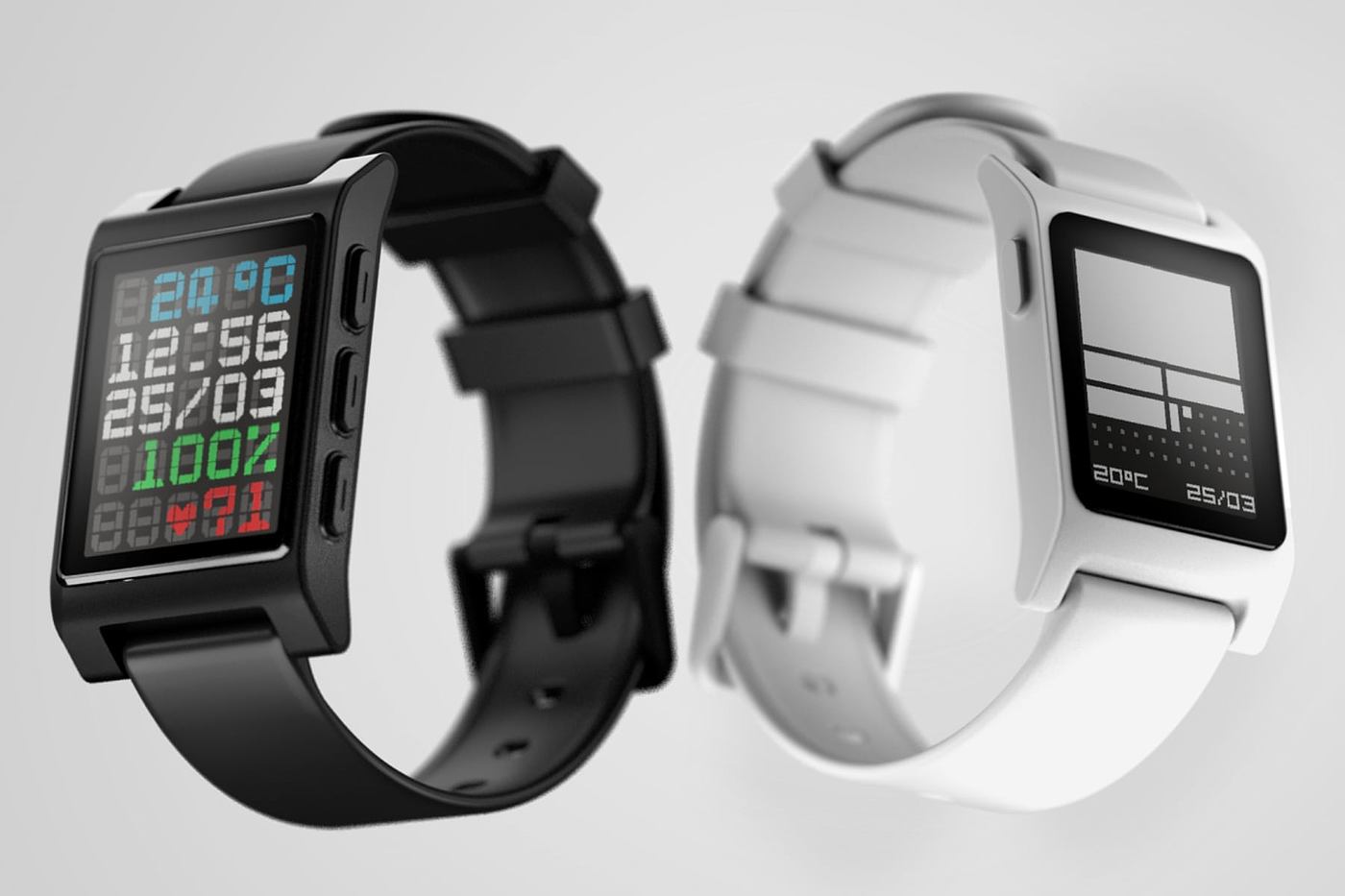 pebble，Intelligent Watch，Long endurance，Core Devices，Black and white e-ink display，