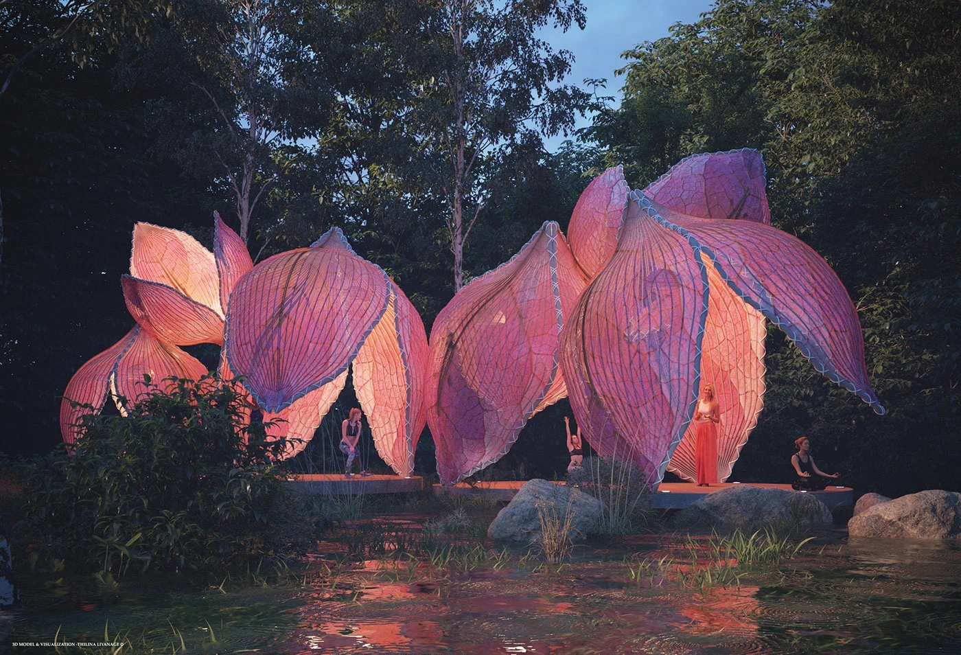 Yoga Studio，Interior design，Architecture，environmental design，