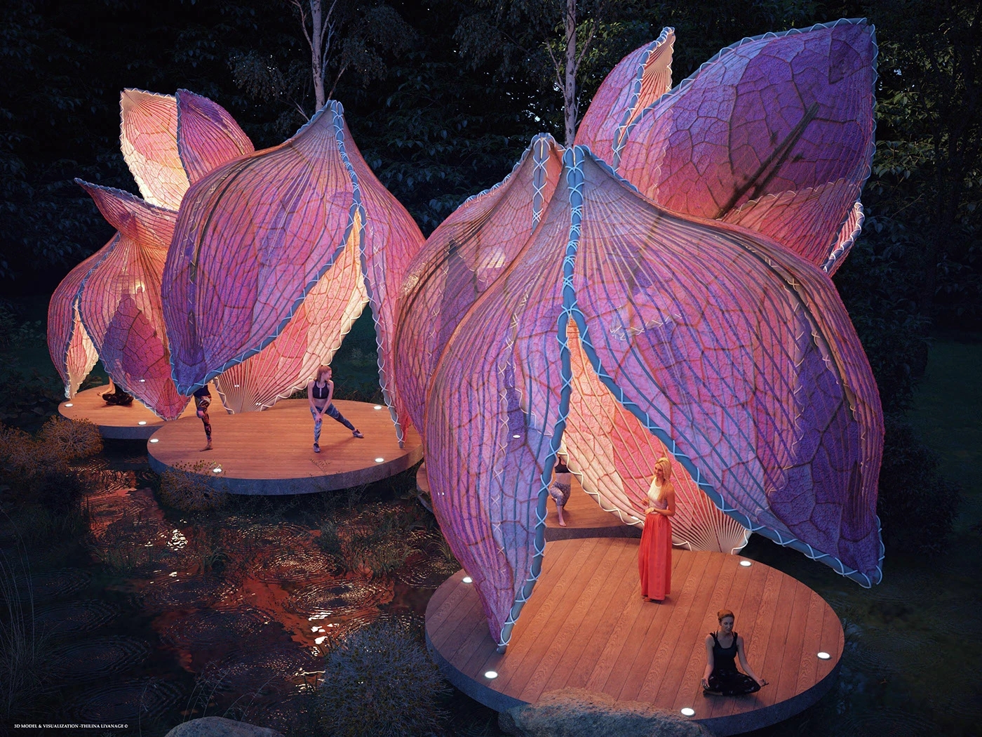 Yoga Studio，Interior design，Architecture，environmental design，